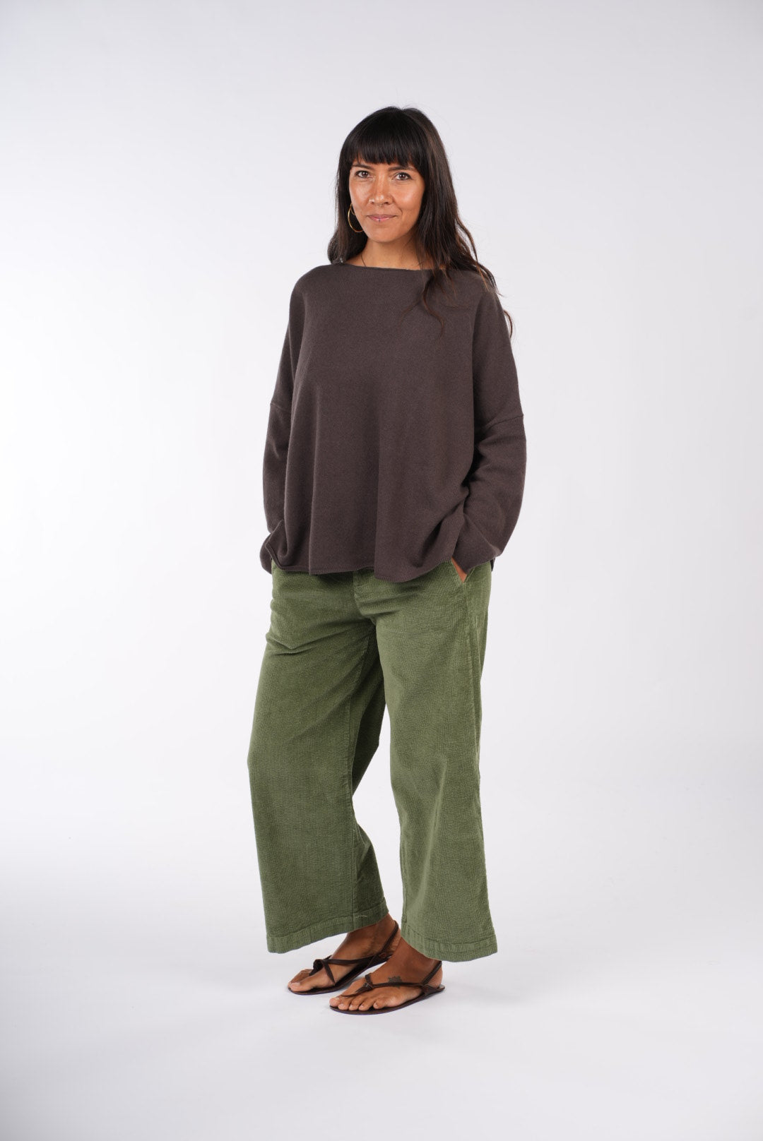 Montaigne Olivia 100% New Zealand Lambswool Jumper Brown