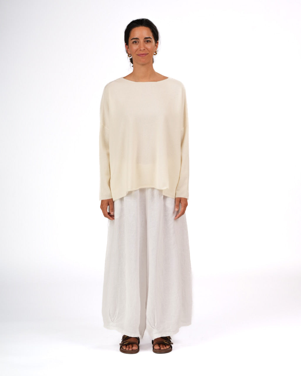 Montaigne Olivia 100% New Zealand Lambswool Jumper Milk3