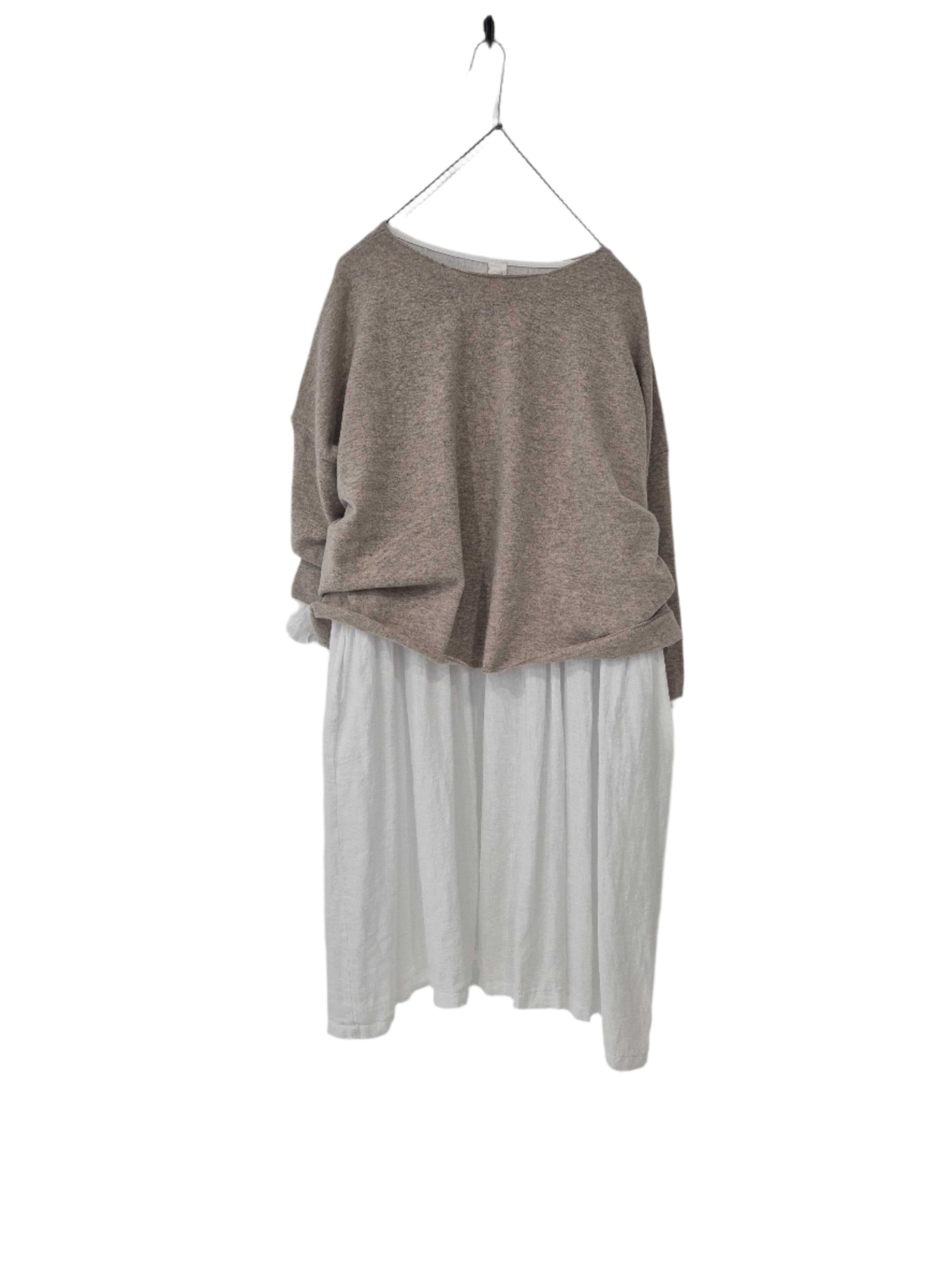 Montaigne Olivia 100% New Zealand Lambswool Jumper Oatmeal1