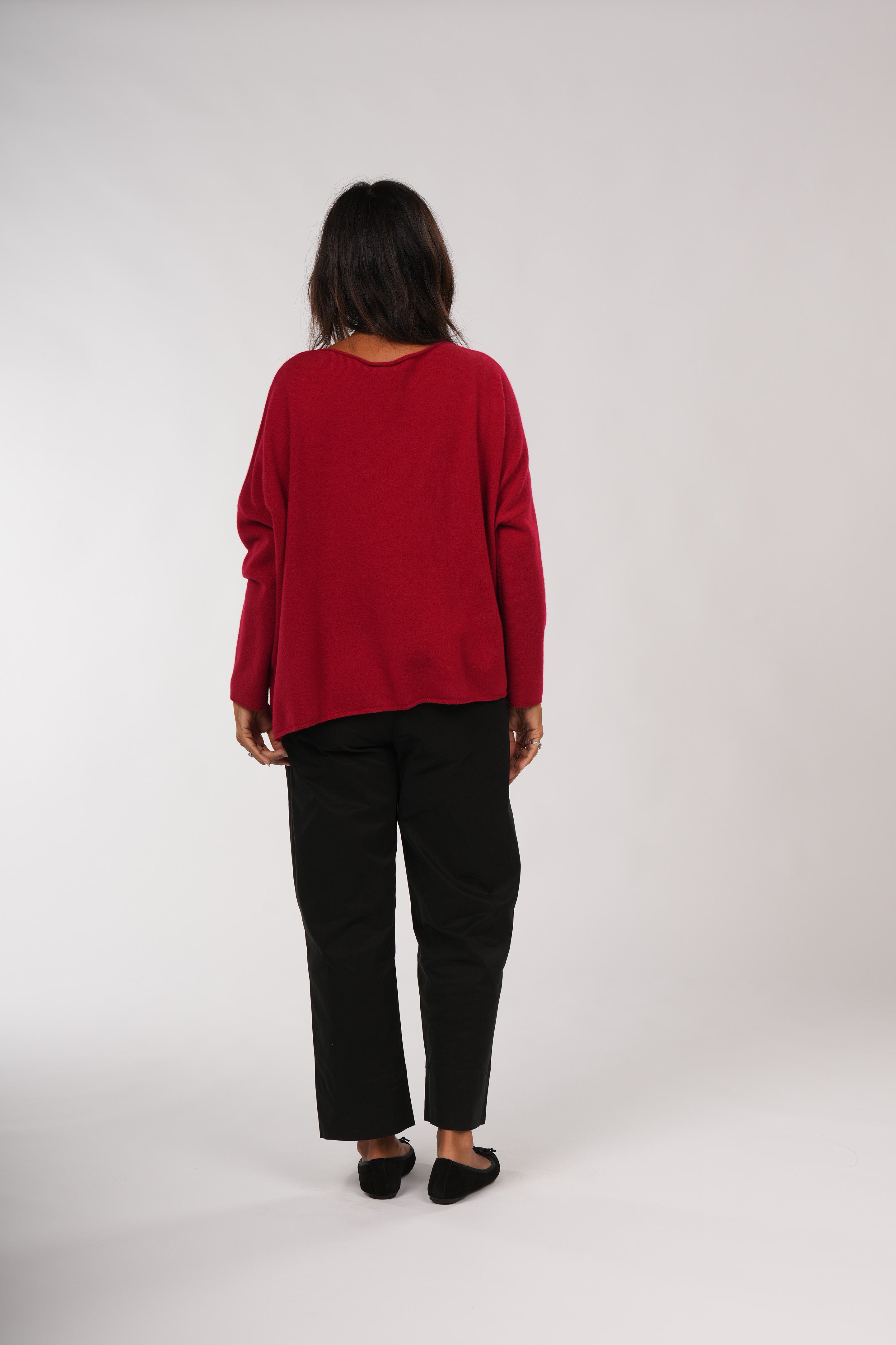 Montaigne Olivia 100% New Zealand Lambswool Jumper Red5