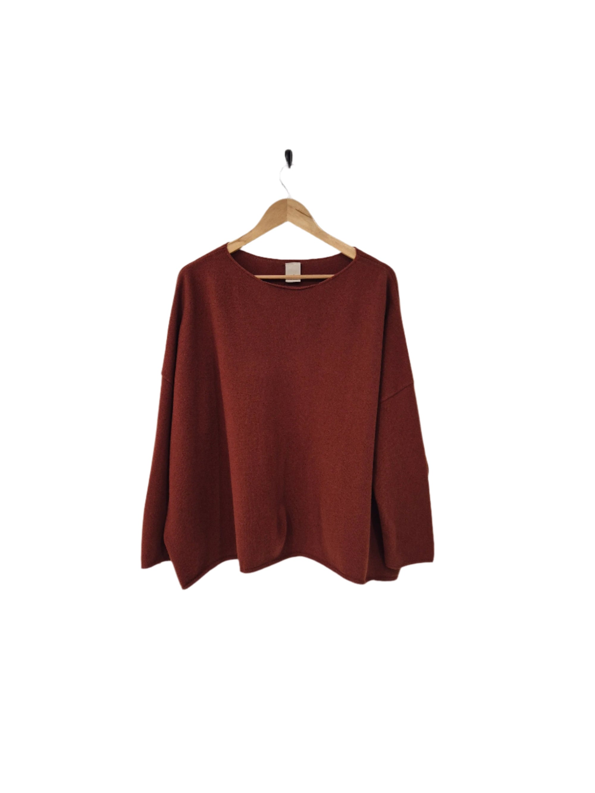 Montaigne Olivia 100% New Zealand Lambswool Jumper Rust2
