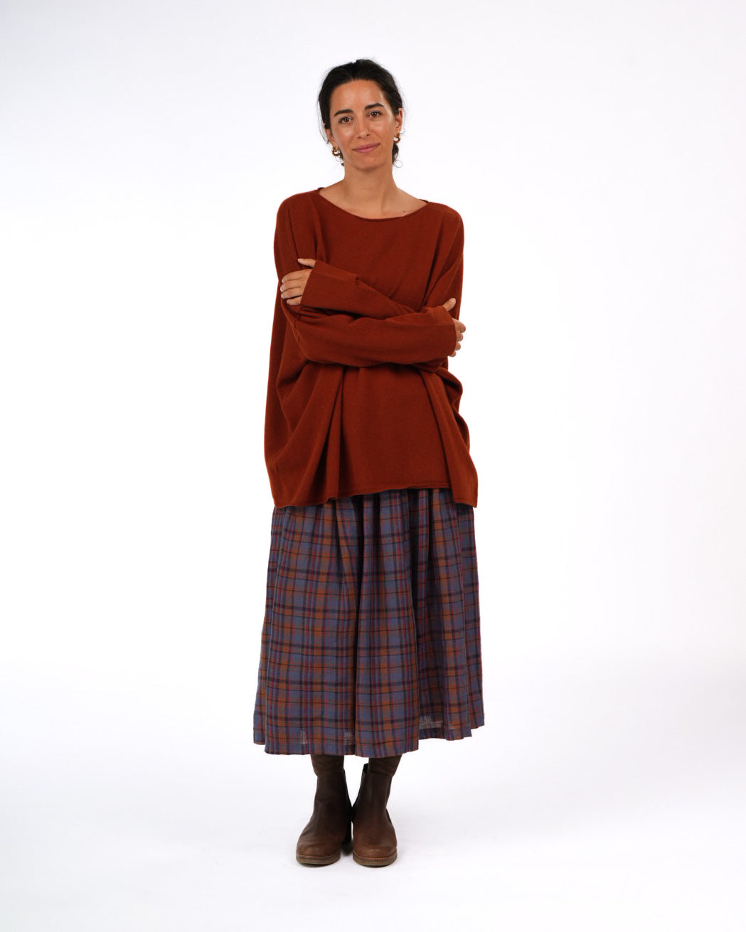 Montaigne Olivia 100% New Zealand Lambswool Jumper Rust3