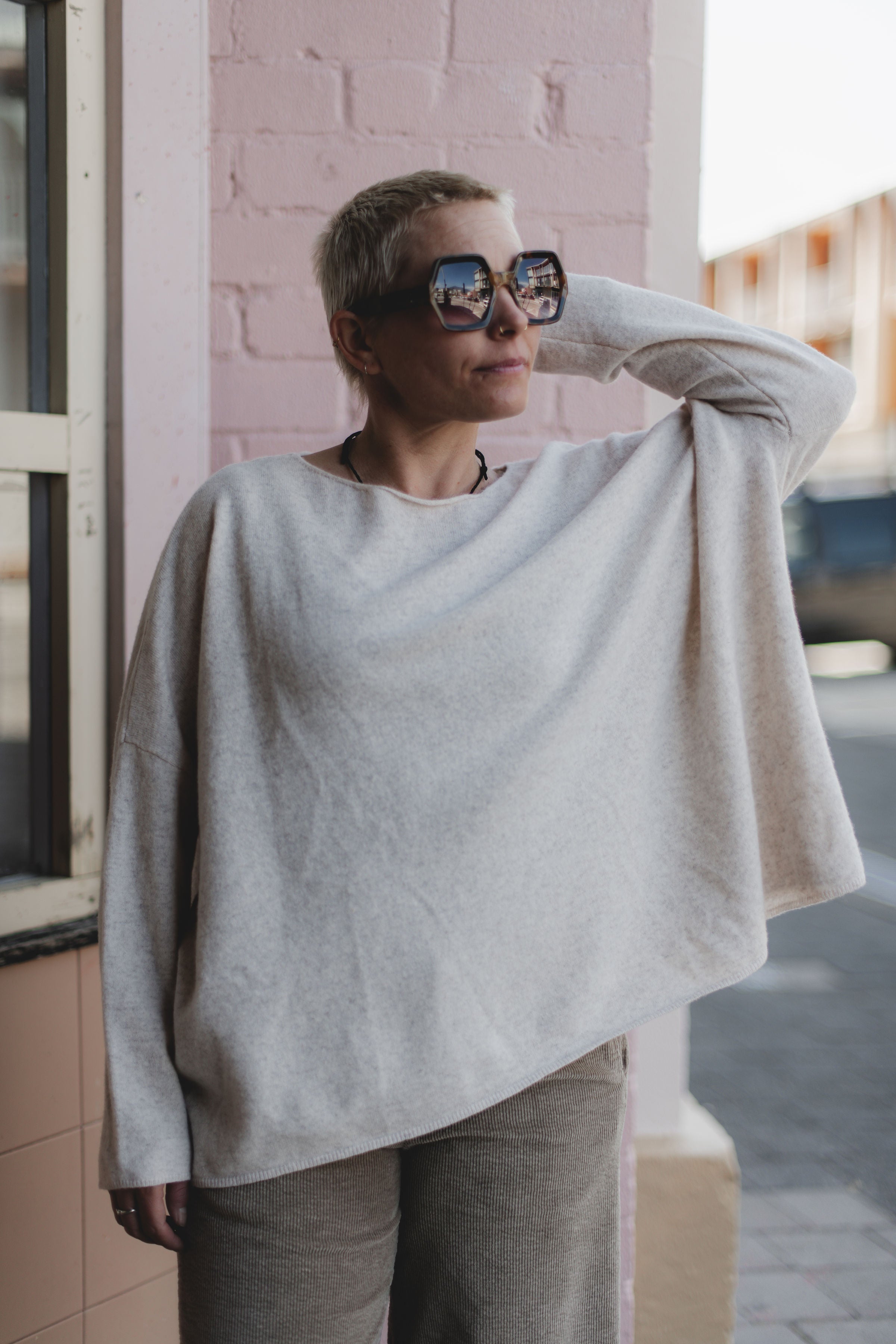 Montaigne Olivia 100% New Zealand Lambswool Jumper Soft Rose