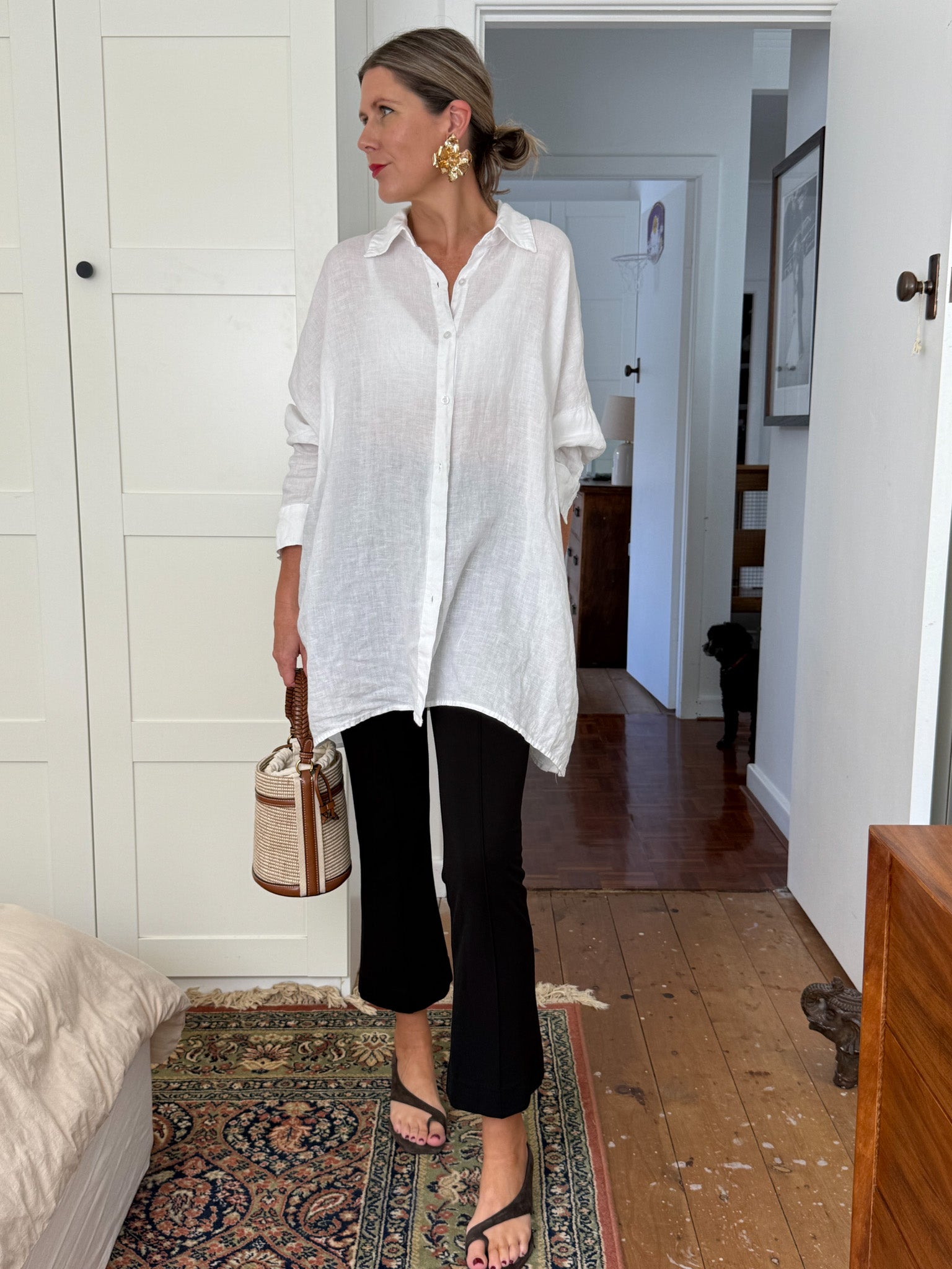 Oversized Linen Boyfriend Shirt