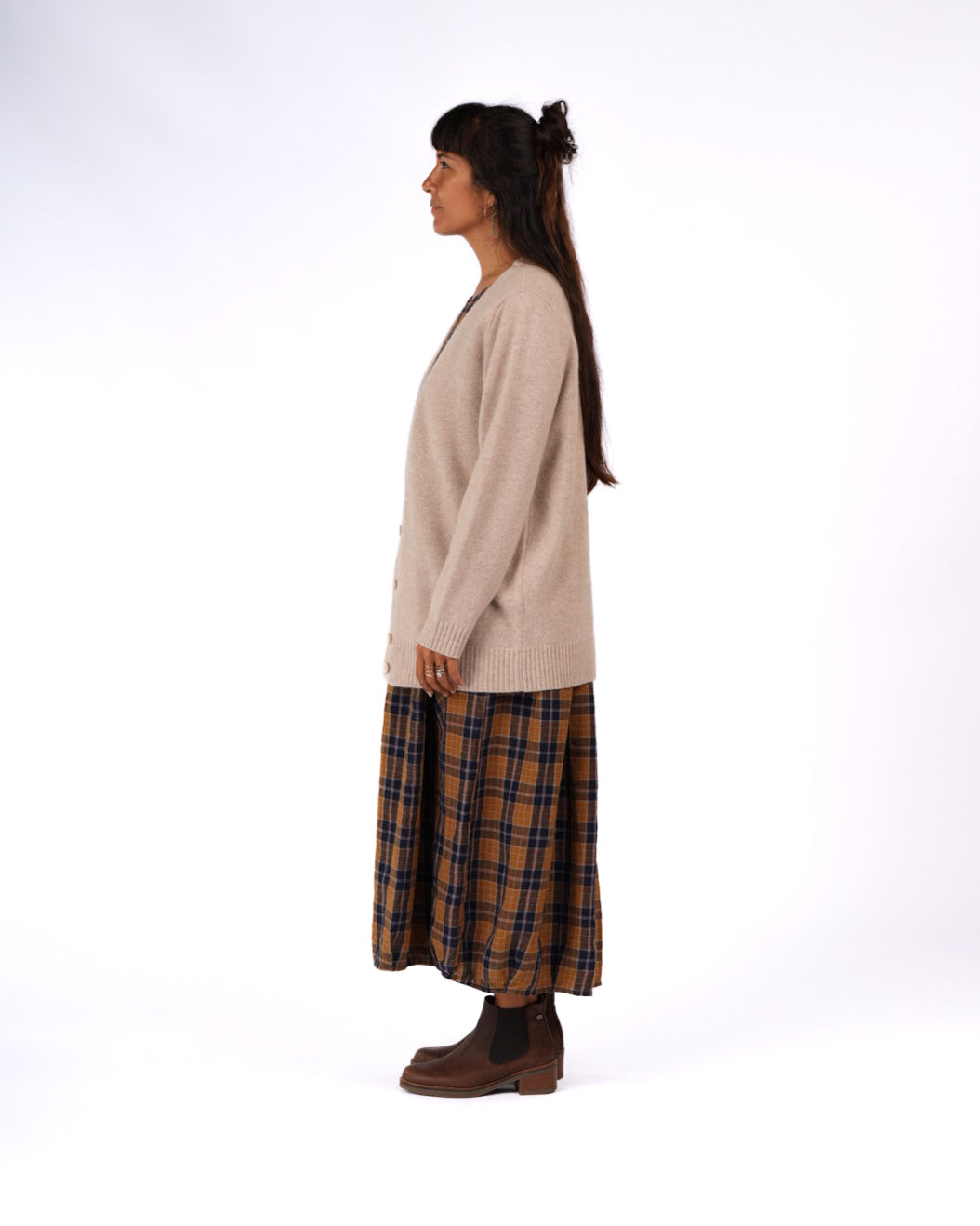 Montaigne Patou Pure Lambswool Cardigan Light Oat2