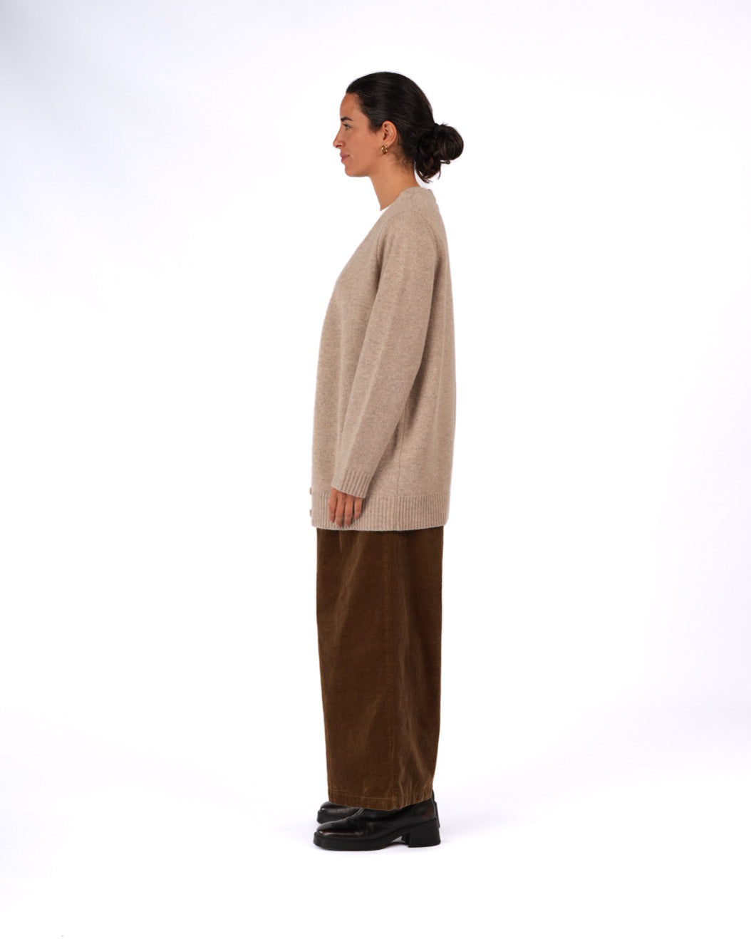 Montaigne Patou Pure Lambswool Cardigan Oatmeal2