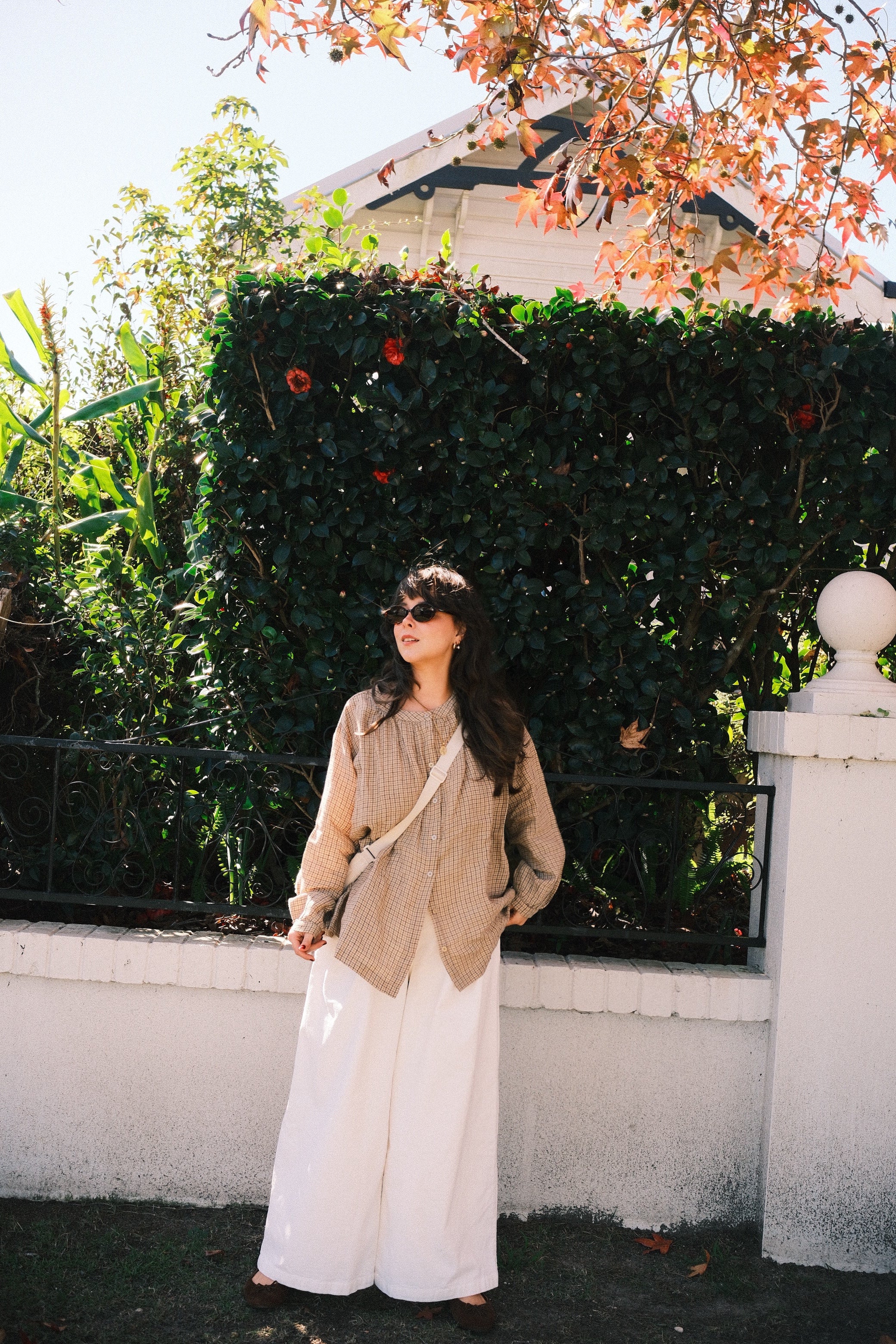 Premium Cotton Corduroy Pleated Wide-Leg Pants