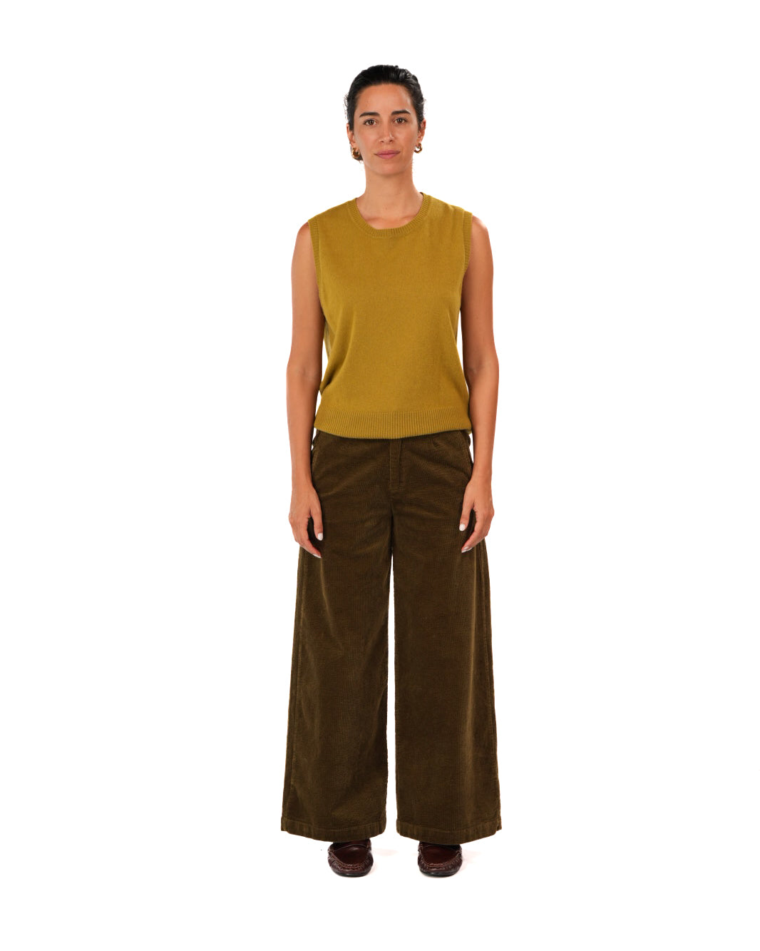 Montaigne Rene Corduroy Pant Long Length Olive4
