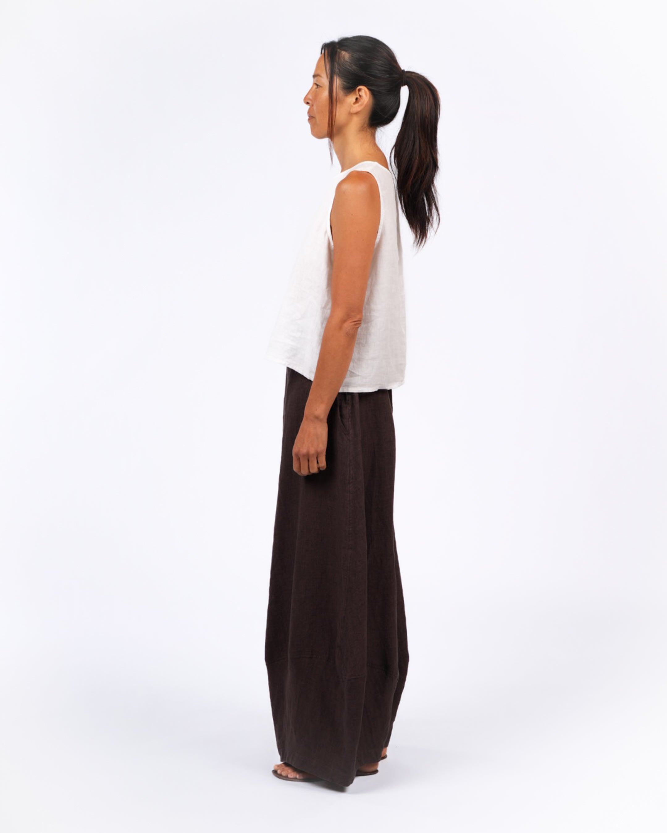 Montaigne Roland Linen Pant Rich Brown