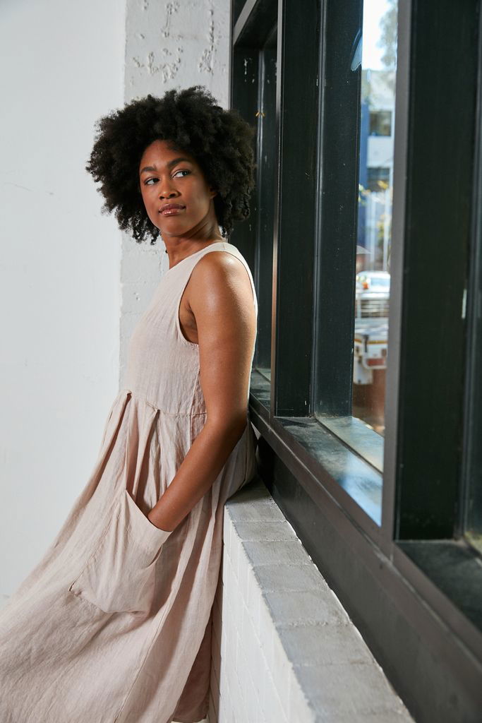 Montaigne Sartène Linen Summer Dress Rose1