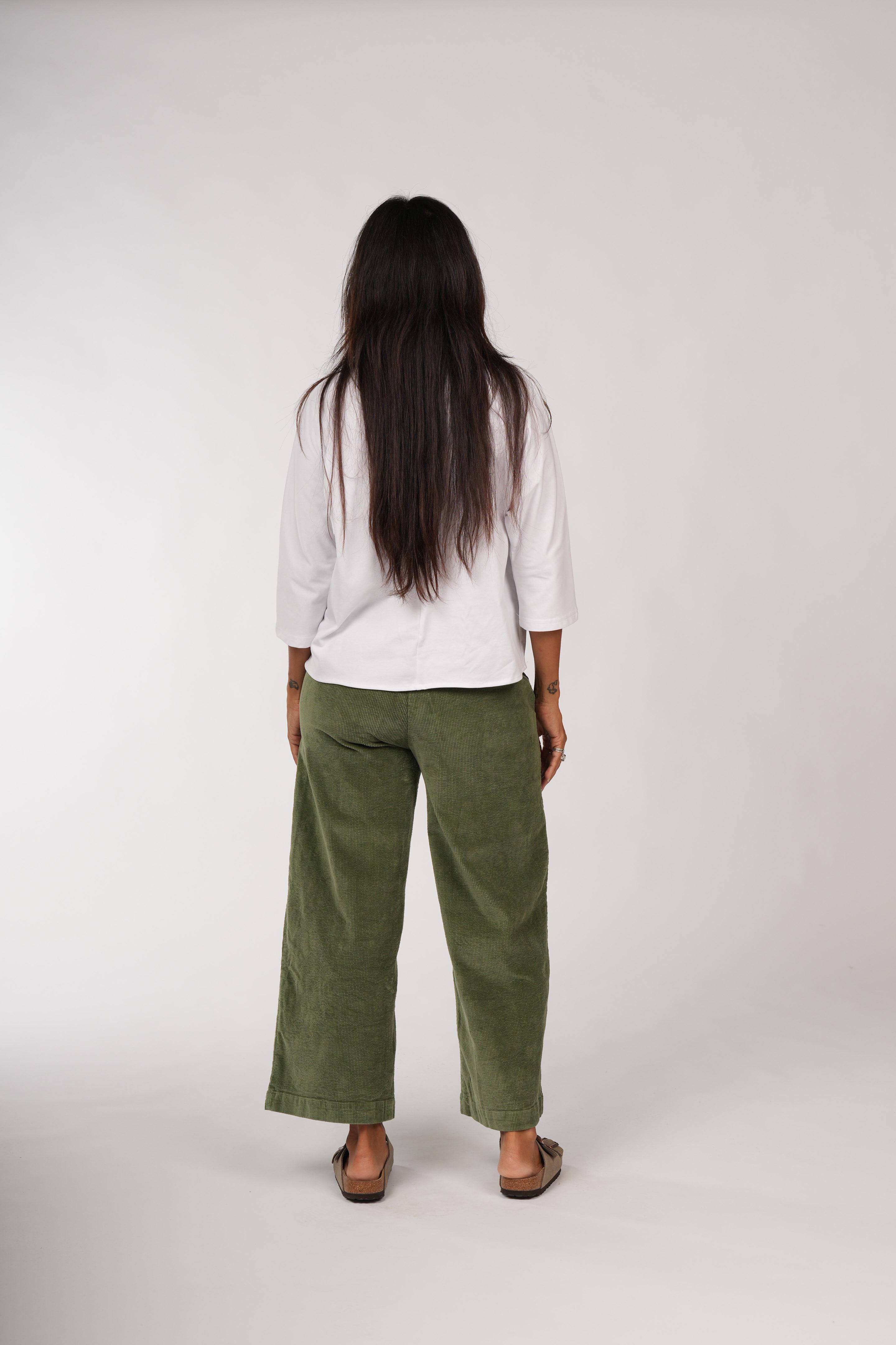 Montaigne Siena 100% Cotton 3/4 Sleeve Top White