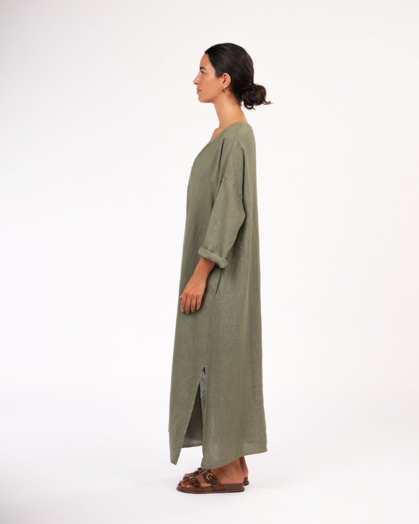 Sophie Linen Kaftan Dress