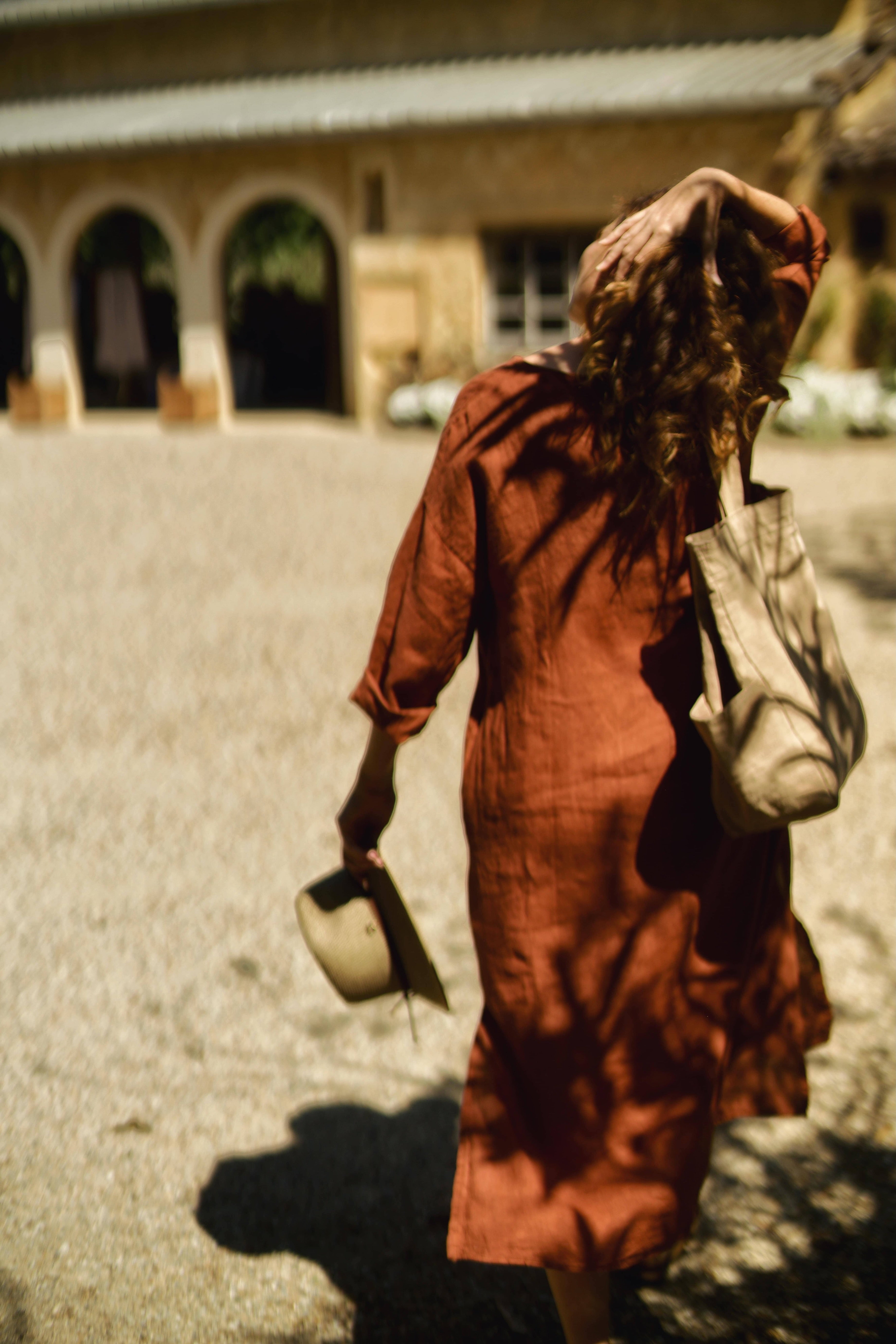 Sophie Linen Kaftan Dress