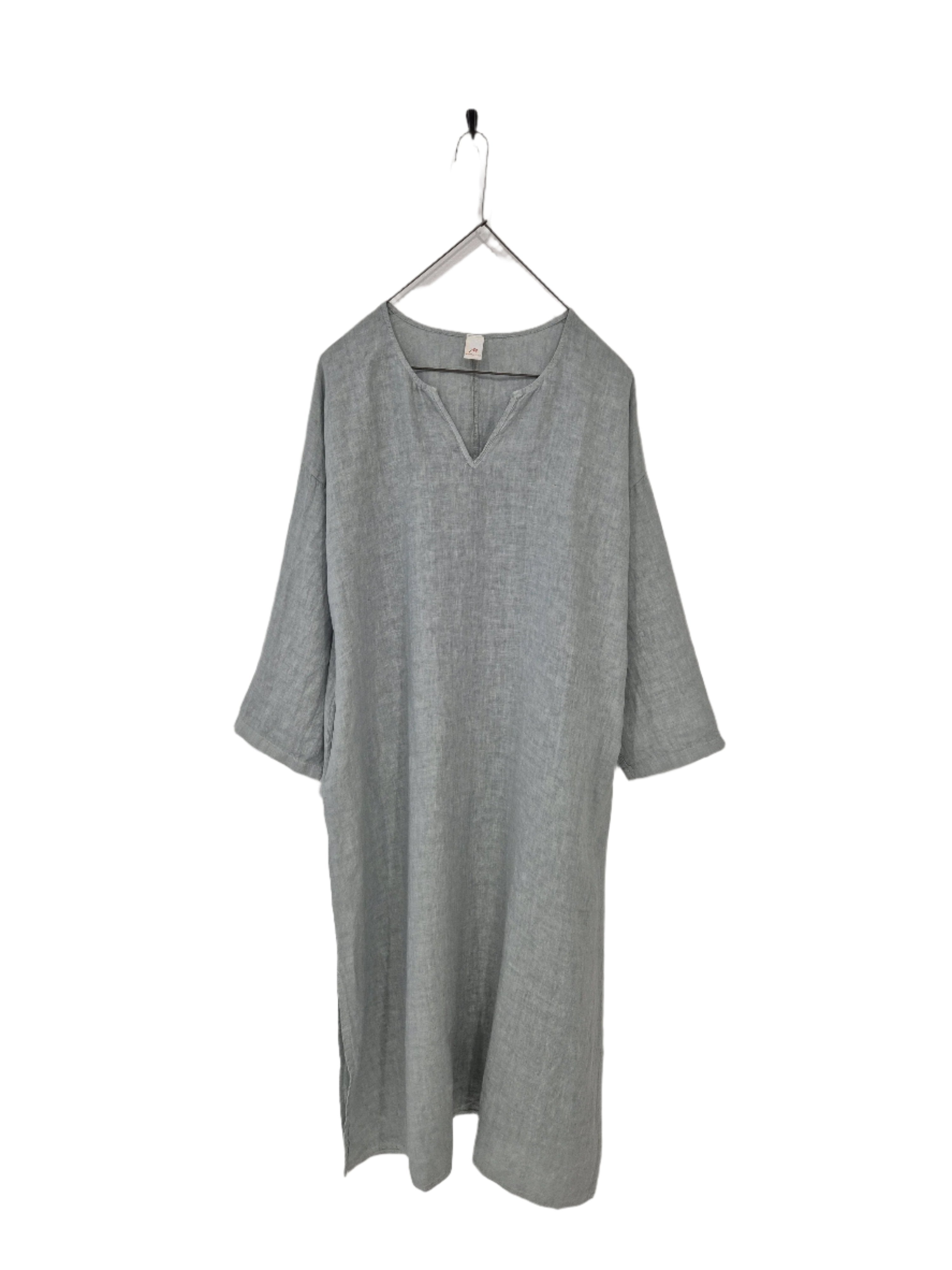 Montaigne Sophie Linen Kaftan Dress Silver