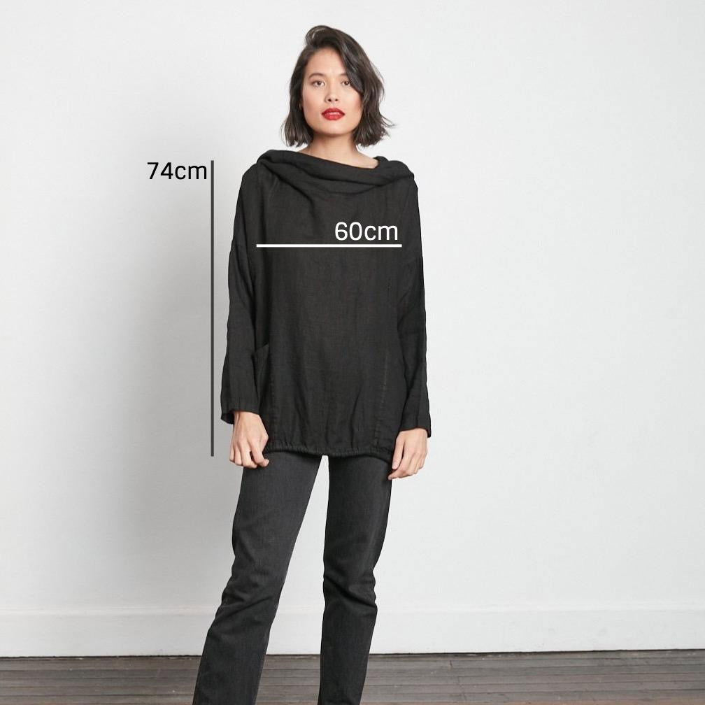 Montaigne Throw Over Hooded Jacket Black4