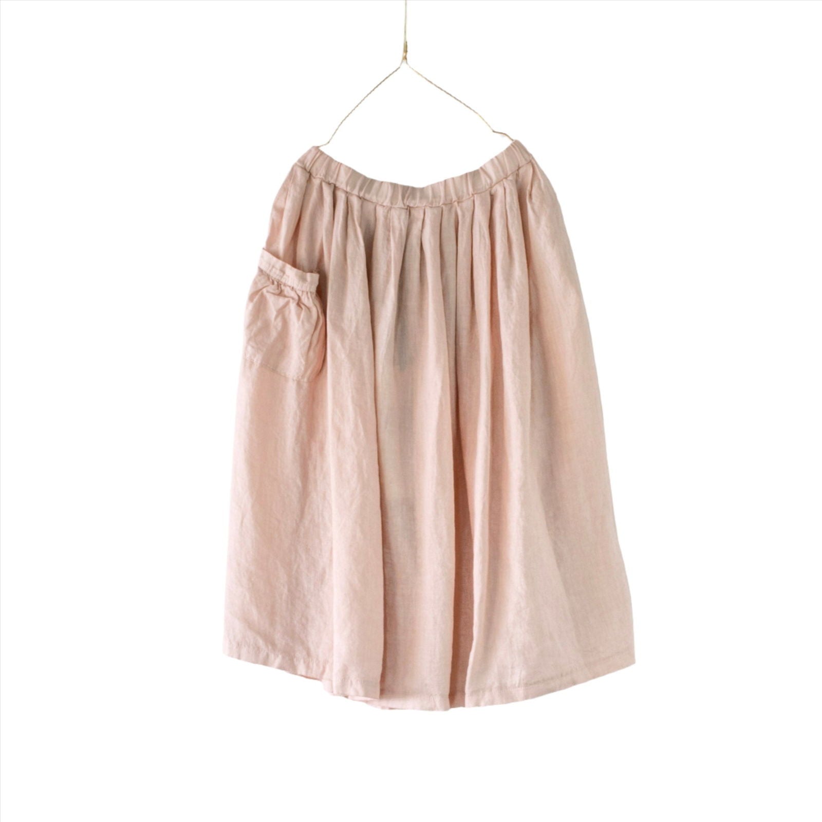 Montaigne Transeasonal Linen Skirt with Front Pocket Rose