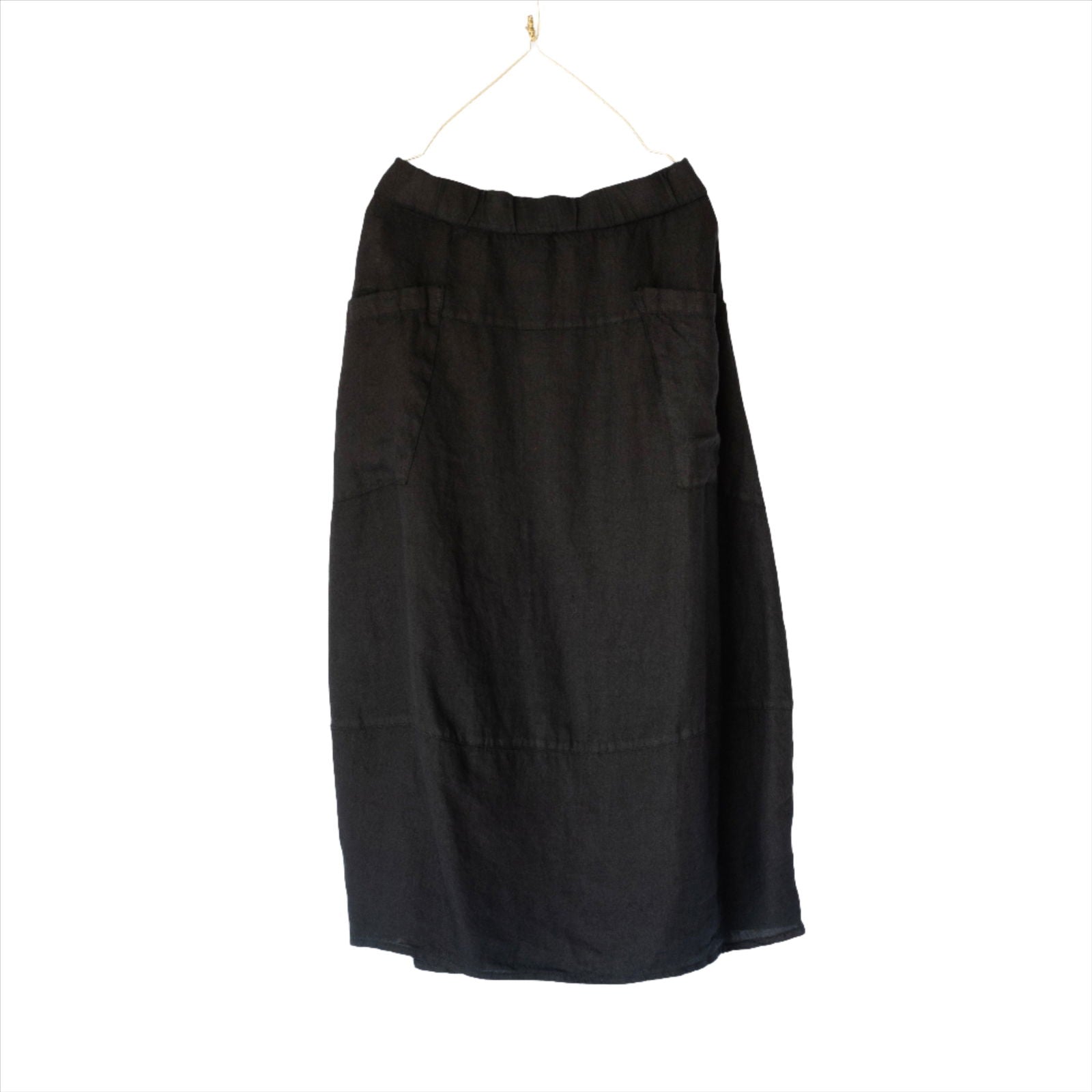 Montaigne Tulip Linen Skirt Black