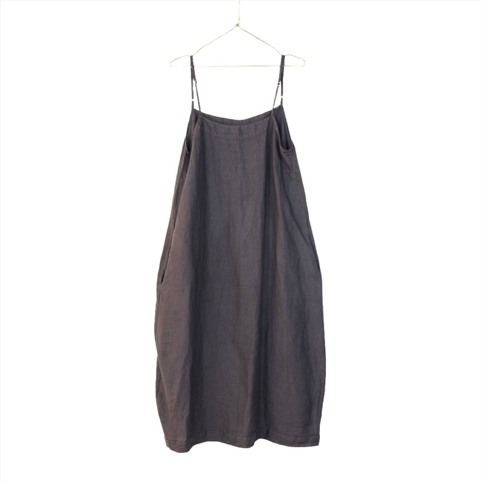Montaigne Tulipe Linen Slip Dress Petrol