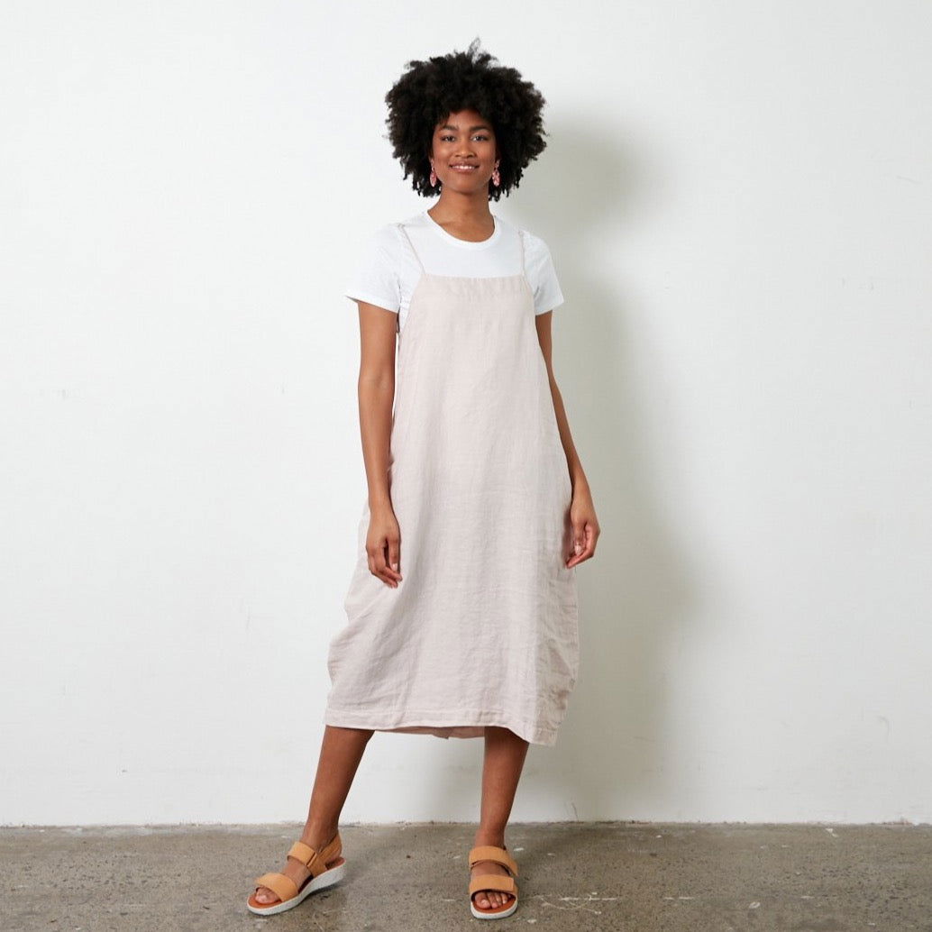 Montaigne Tulipe Linen Slip Dress Rose