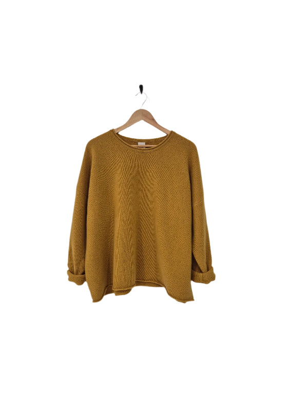 Montaigne 100% New Zealand Lambswool Jumper Mustard3