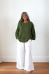 Montaigne Ailes Linen Top Forest Green