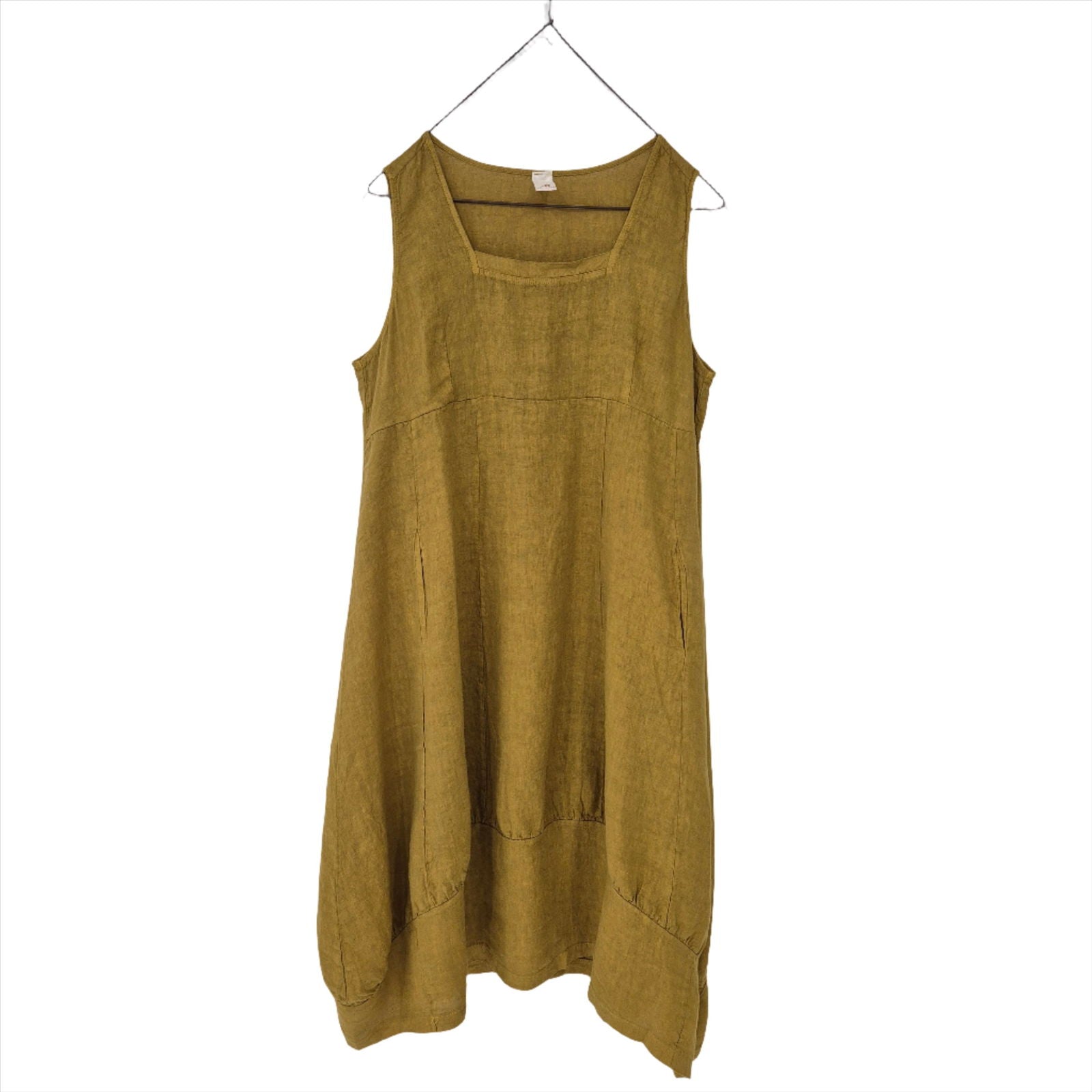 Montaigne Anaïs Linen Pinafore Dress Senape