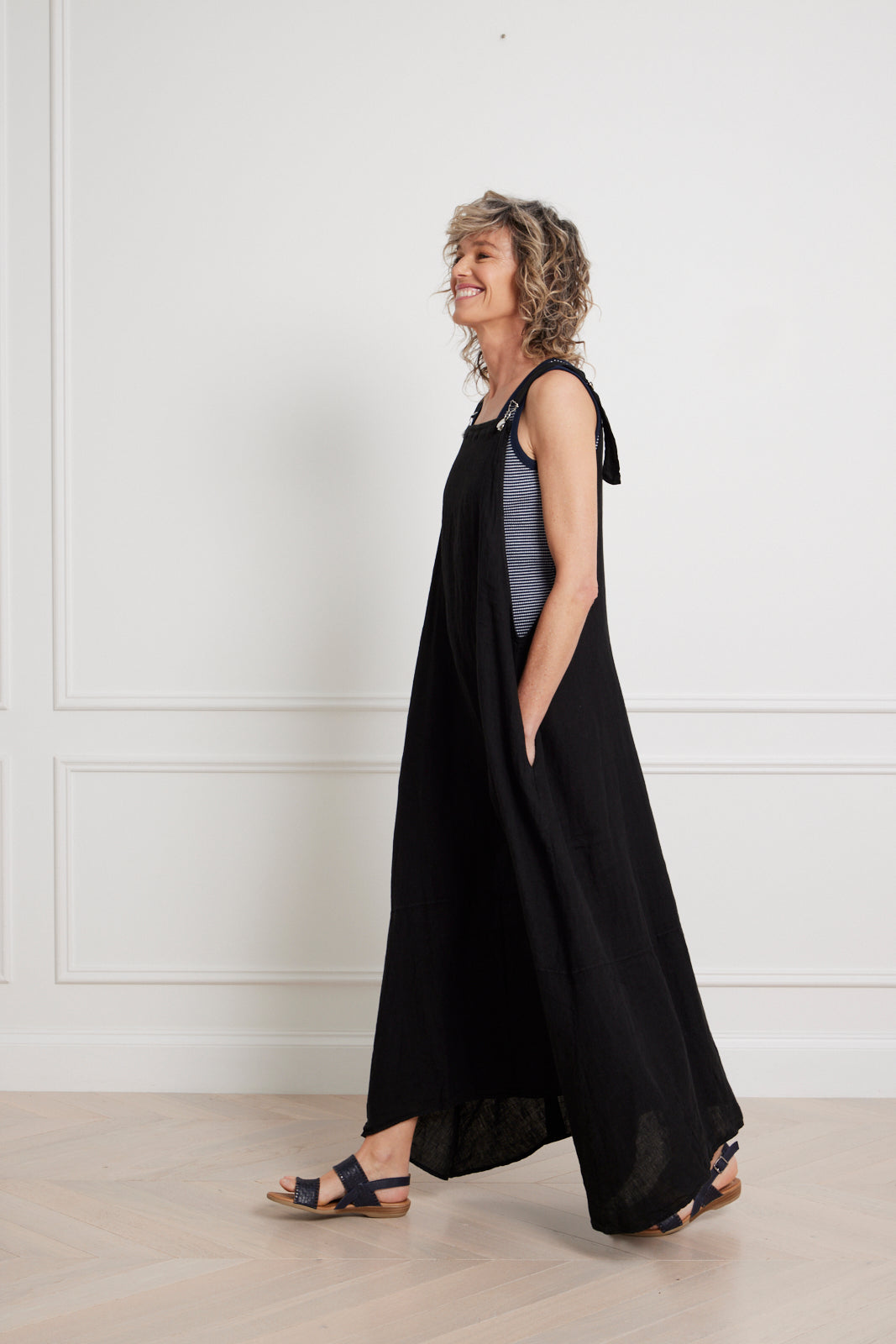 Montaigne Anouk Overall-Style Maxi Dress Black