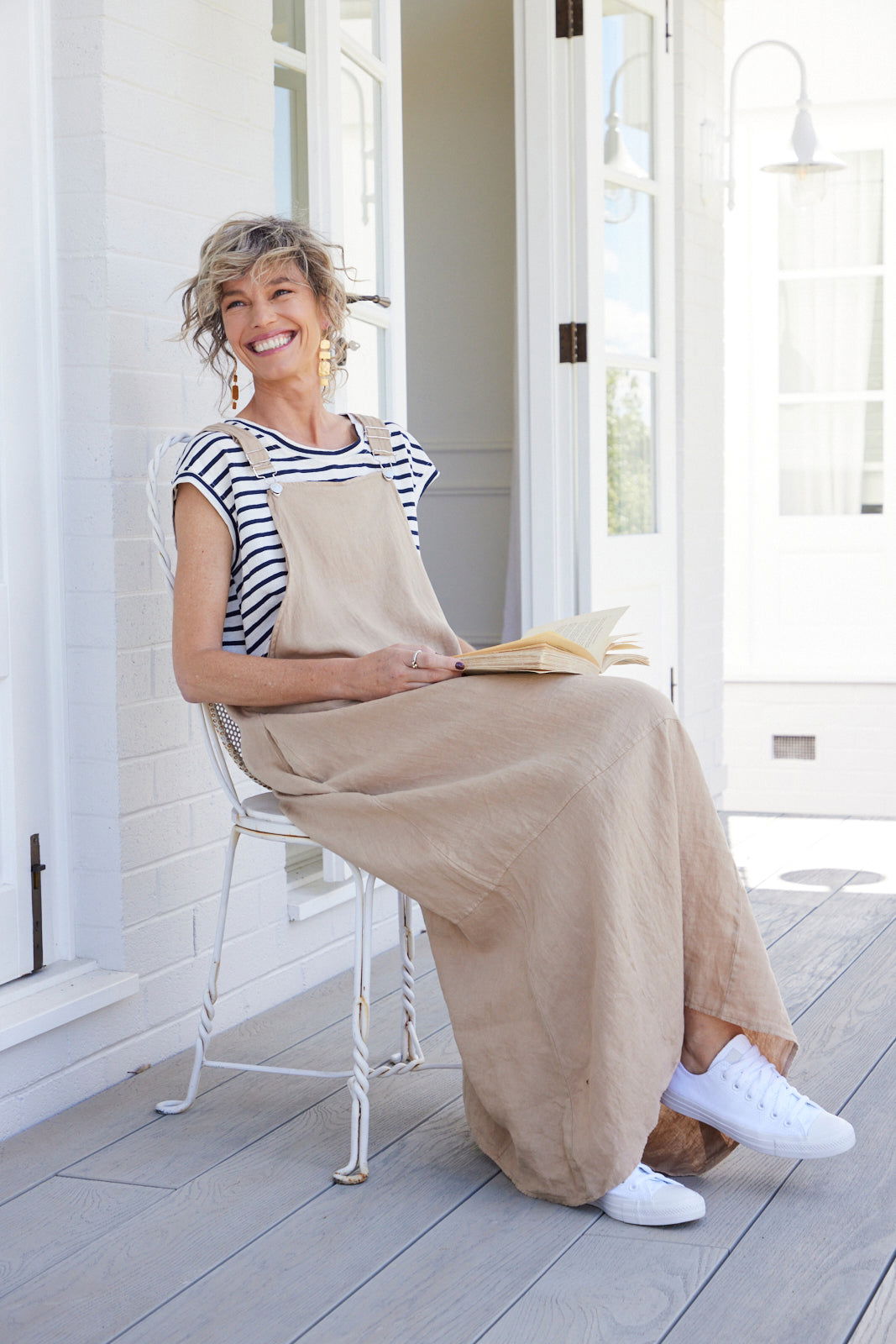 Montaigne Anouk Overall-Style Maxi Dress Natural2