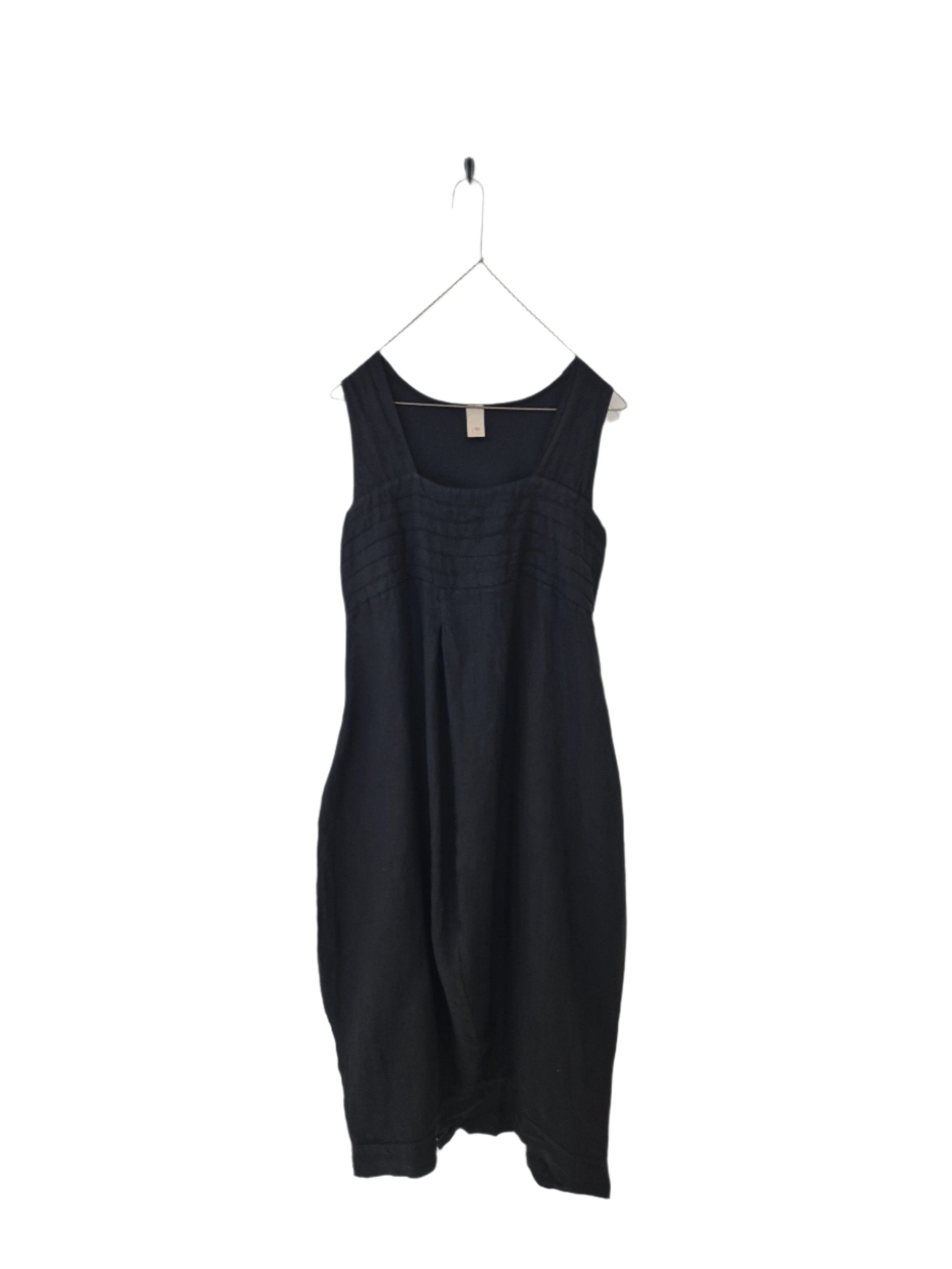 Montaigne Aurelie Casual Linen Dress Black