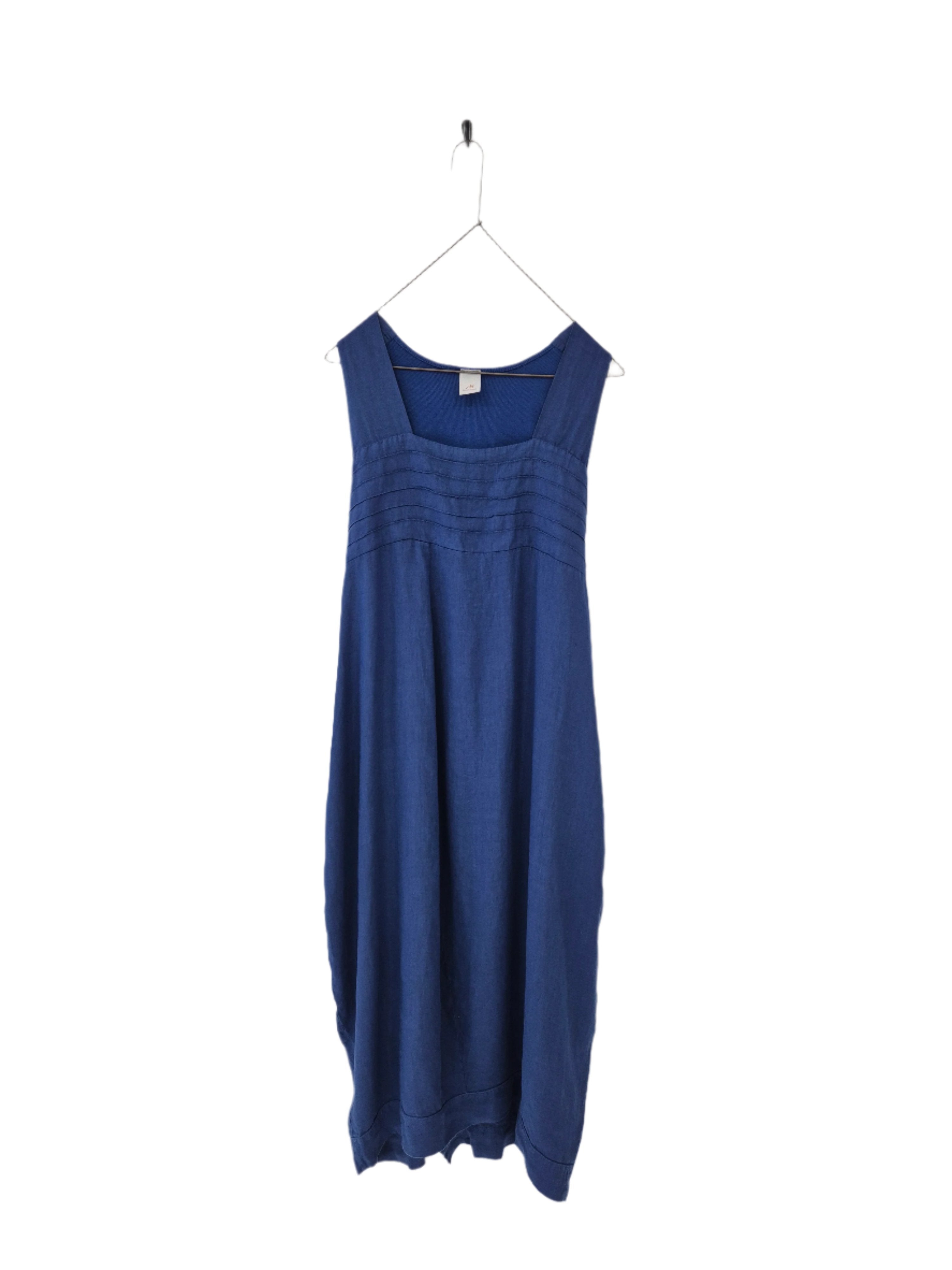 Montaigne Aurelie Casual Linen Dress Royal Blue