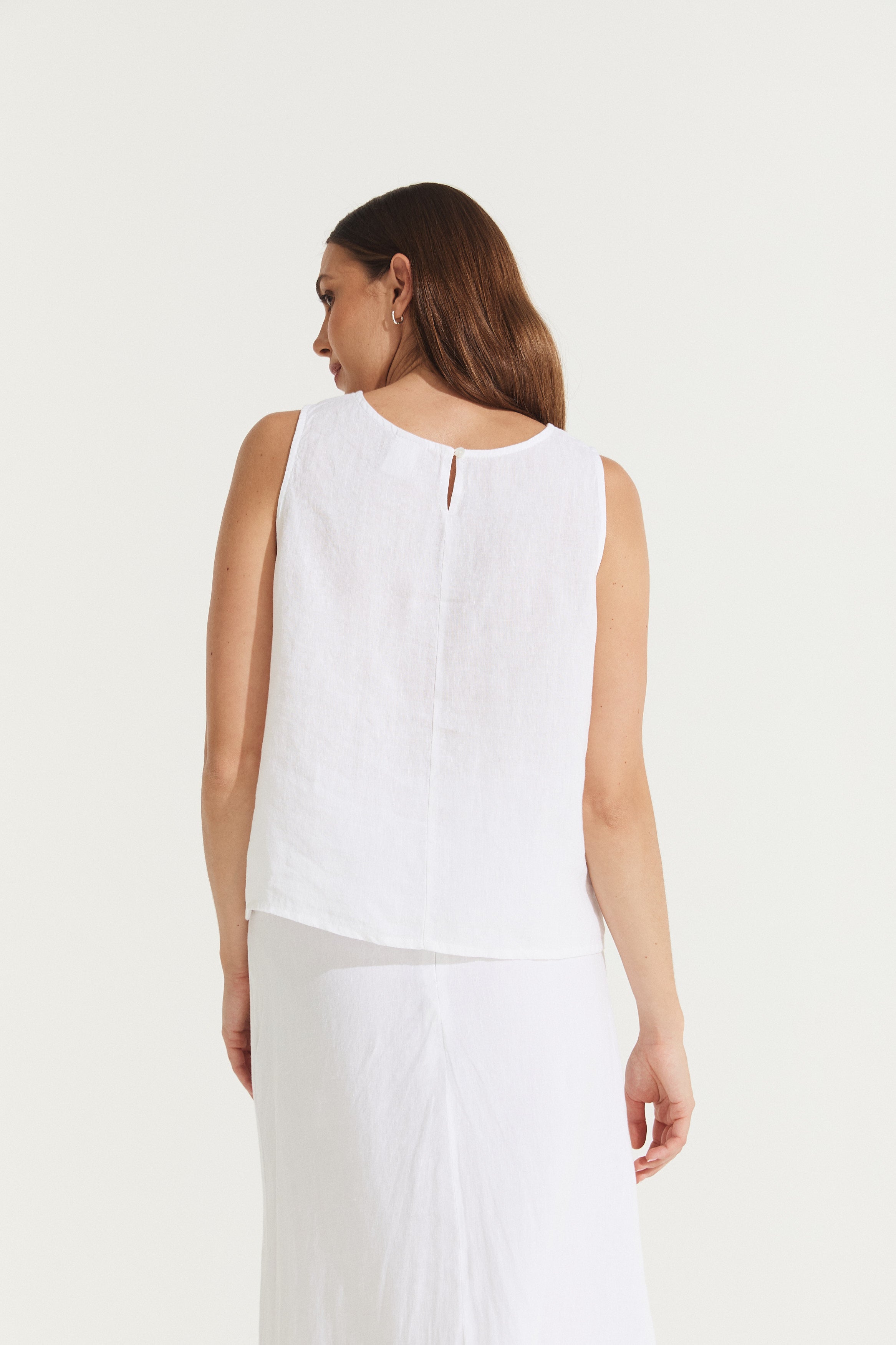 Montaigne Ava Linen Cami Top White5