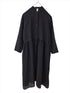Montaigne Chaton Buttonfront Linen Coat Dress Black