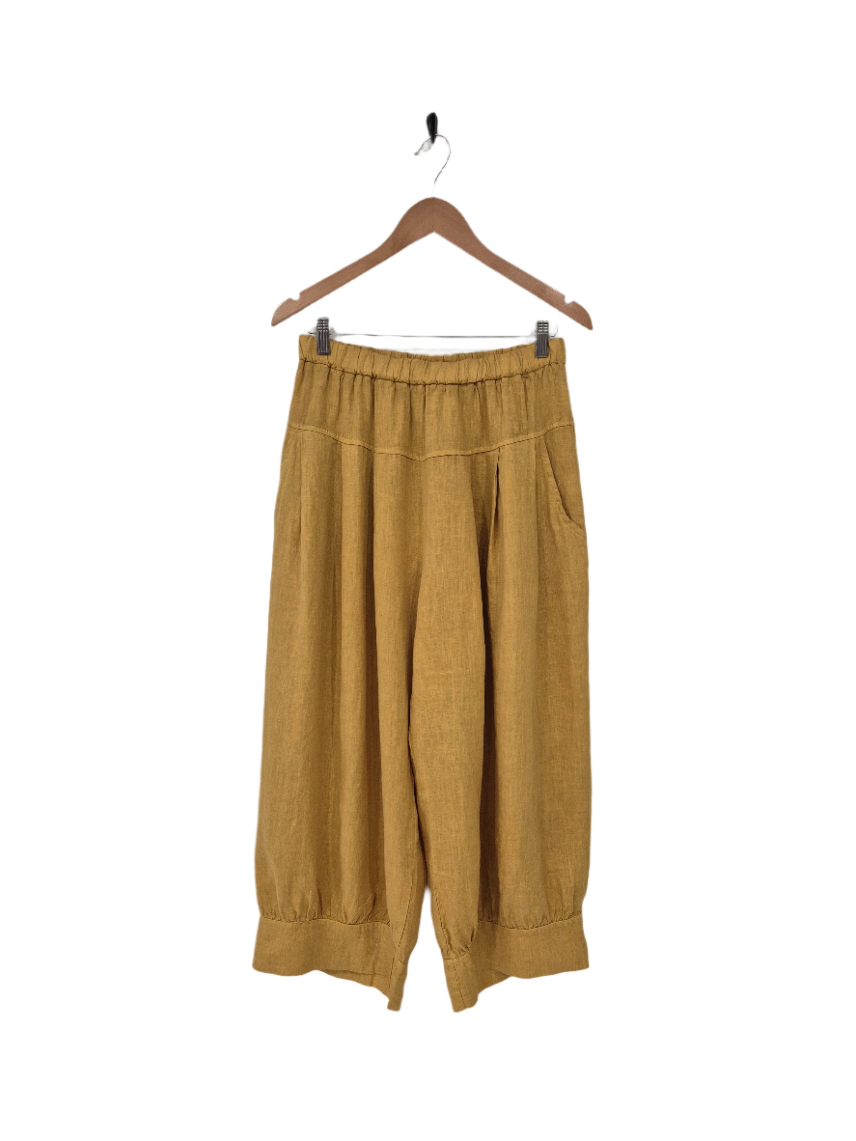 Montaigne Desi Linen Pants with Back Pockets (2 sizes) Mustard