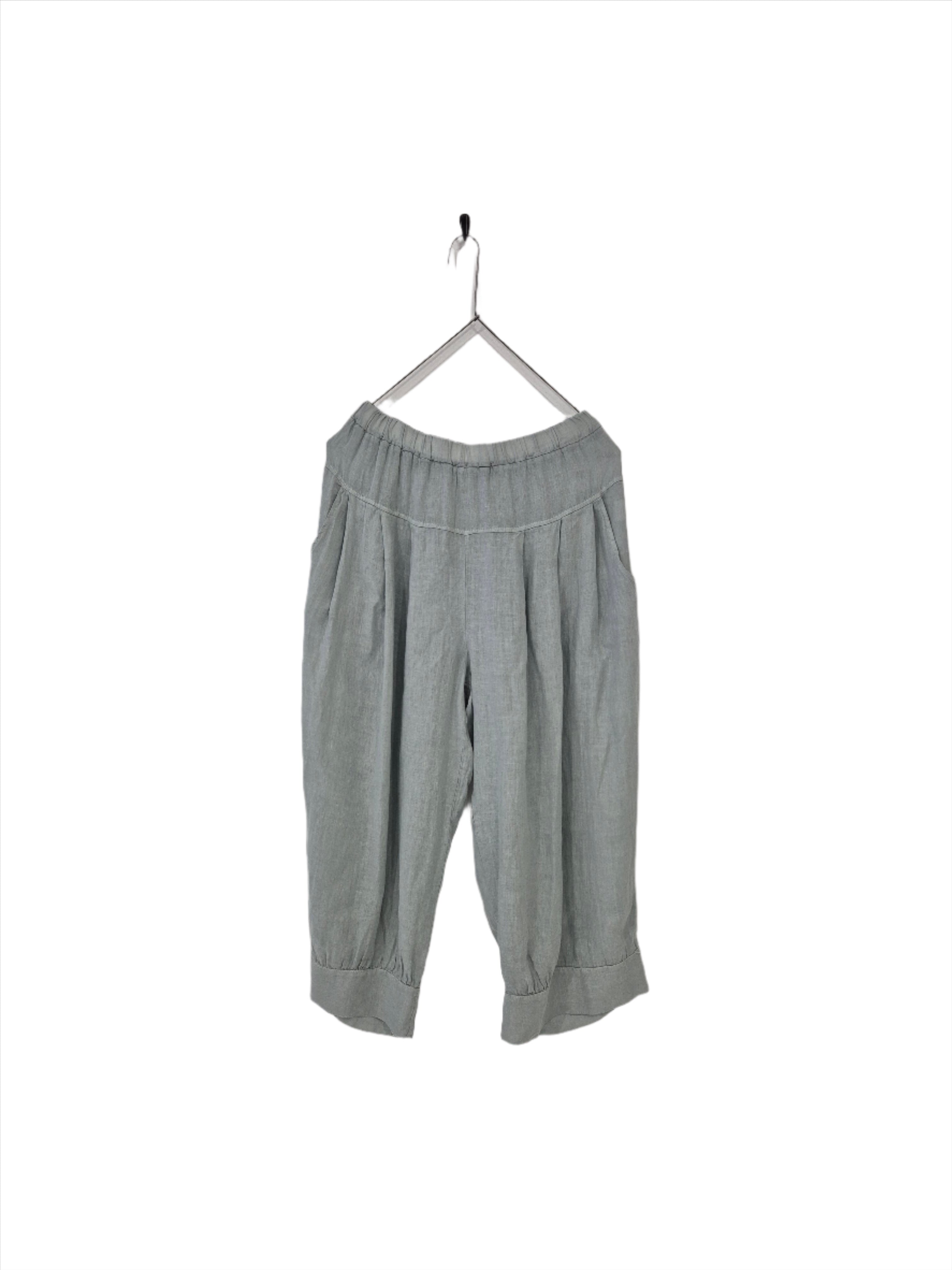 Montaigne Desi Linen Pants with Back Pockets (2 sizes) Silver