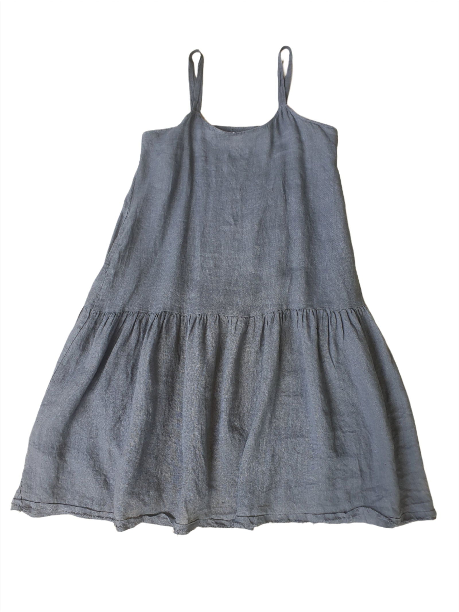 Montaigne Fabienne Linen Dress Petrol2