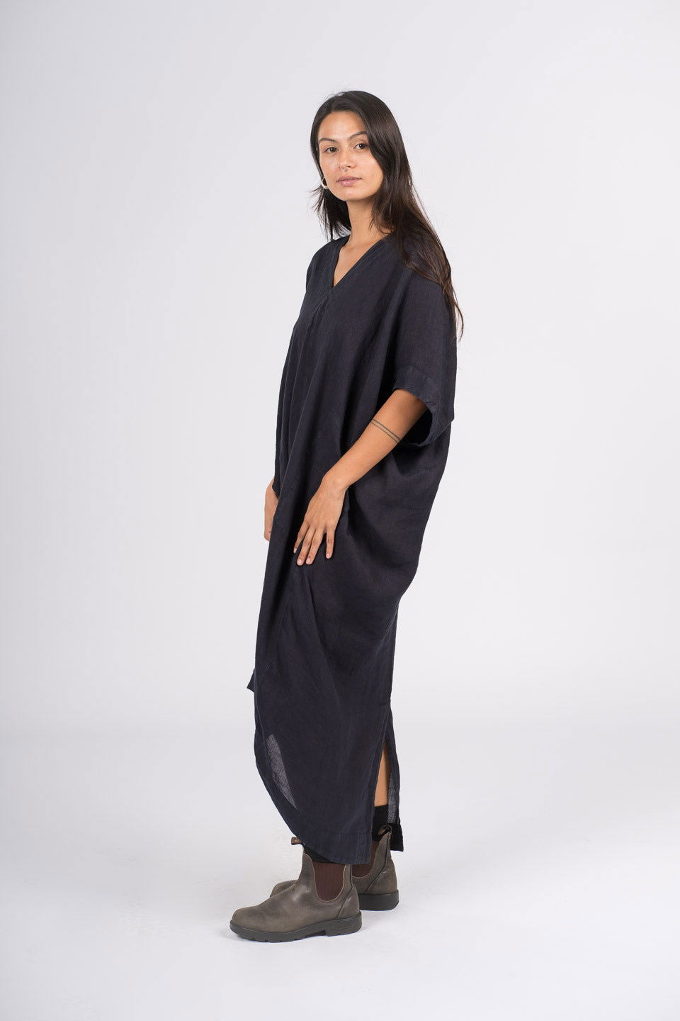 Montaigne Gabrielle V-Neck Dress Navy1