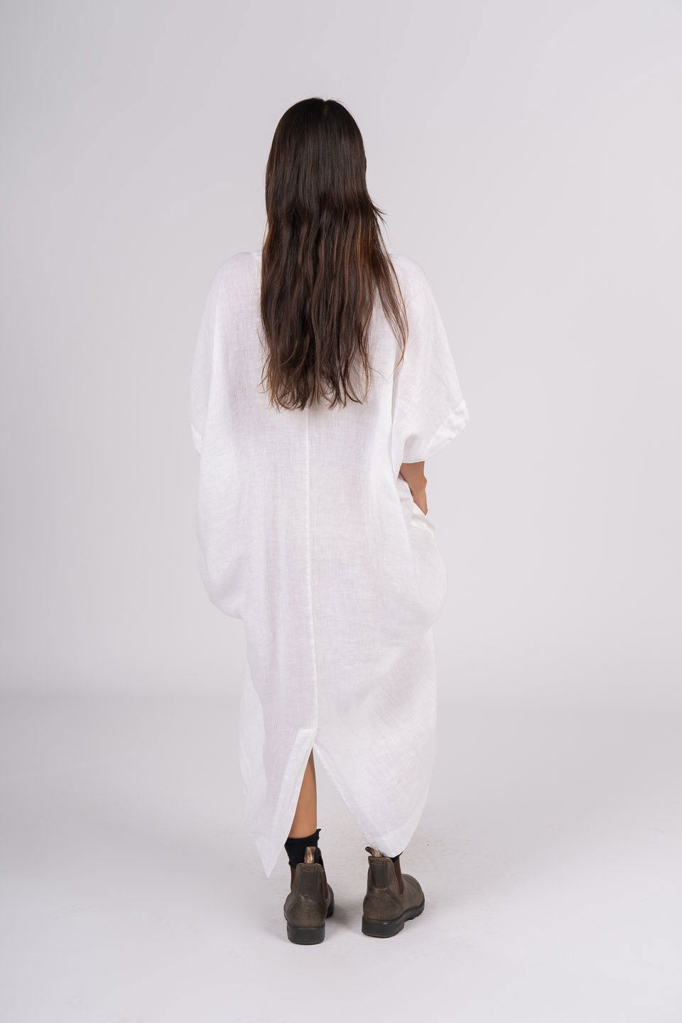 Montaigne Gabrielle V-Neck Dress White8