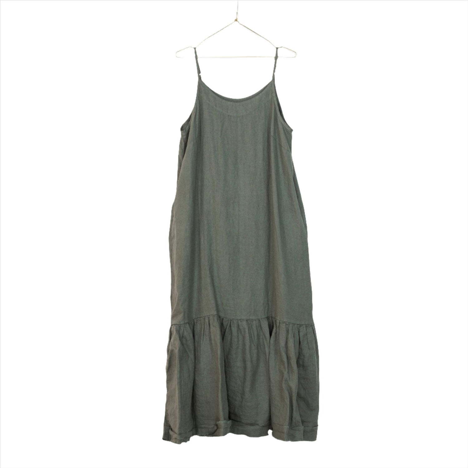 Montaigne Jolie Linen Maxi Dress Khaki