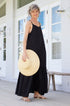 Montaigne Jolie Linen Maxi Dress Navy
