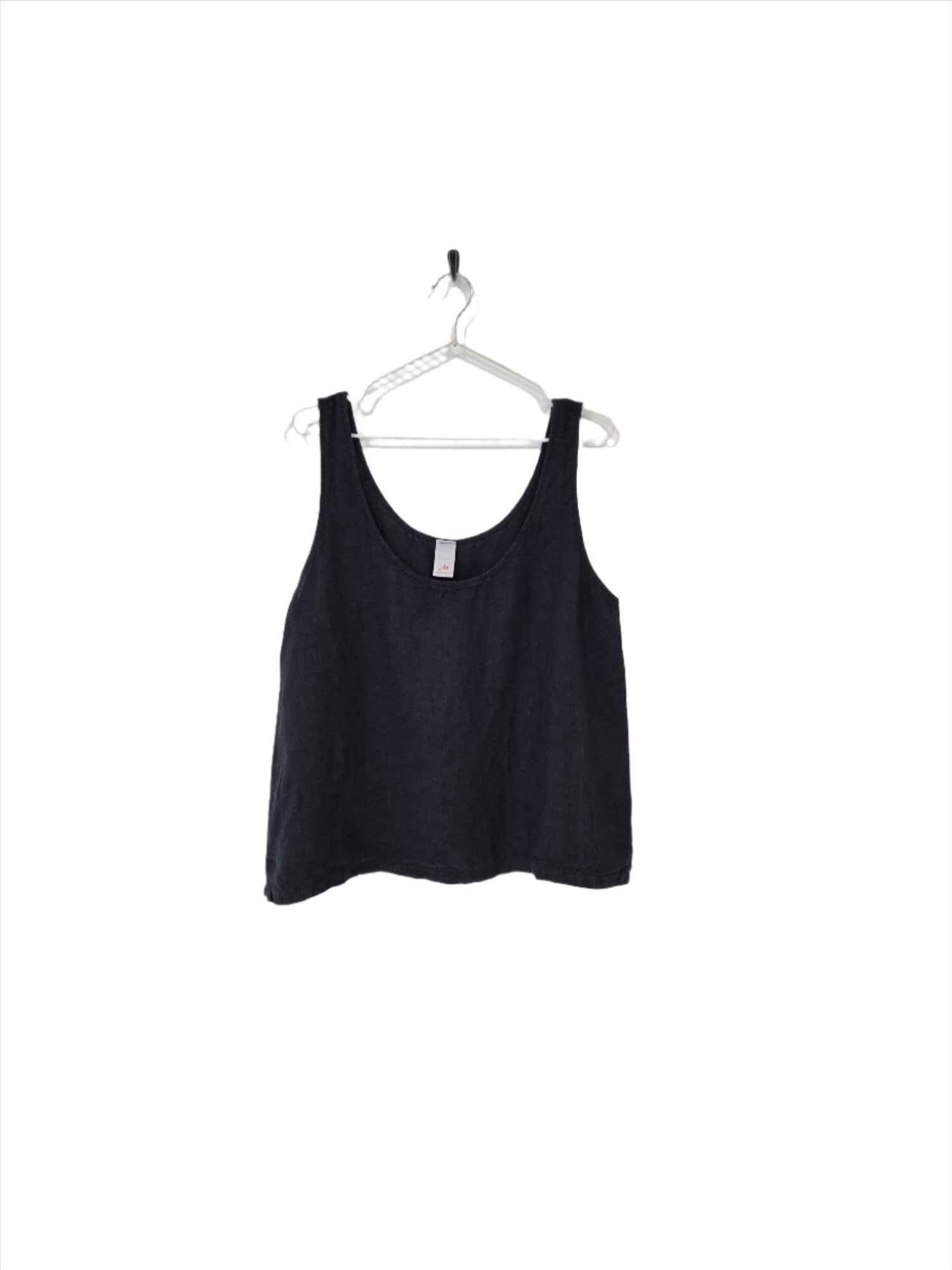 Montaigne Jolie Linen Singlet Top Navy1