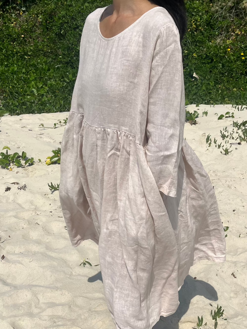 Montaigne Journee Baggy Linen Dress Natural