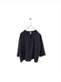 Montaigne Marais Linen Top with Tie Detail Navy