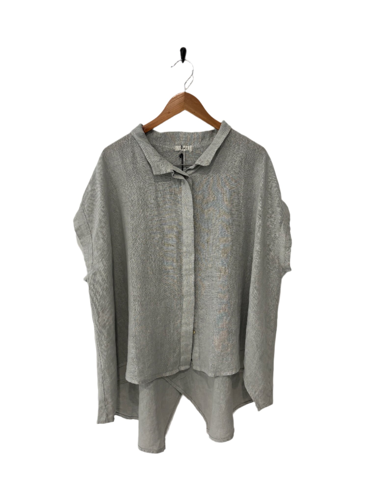Montaigne Marcella Linen Button Up Shirt Natural4