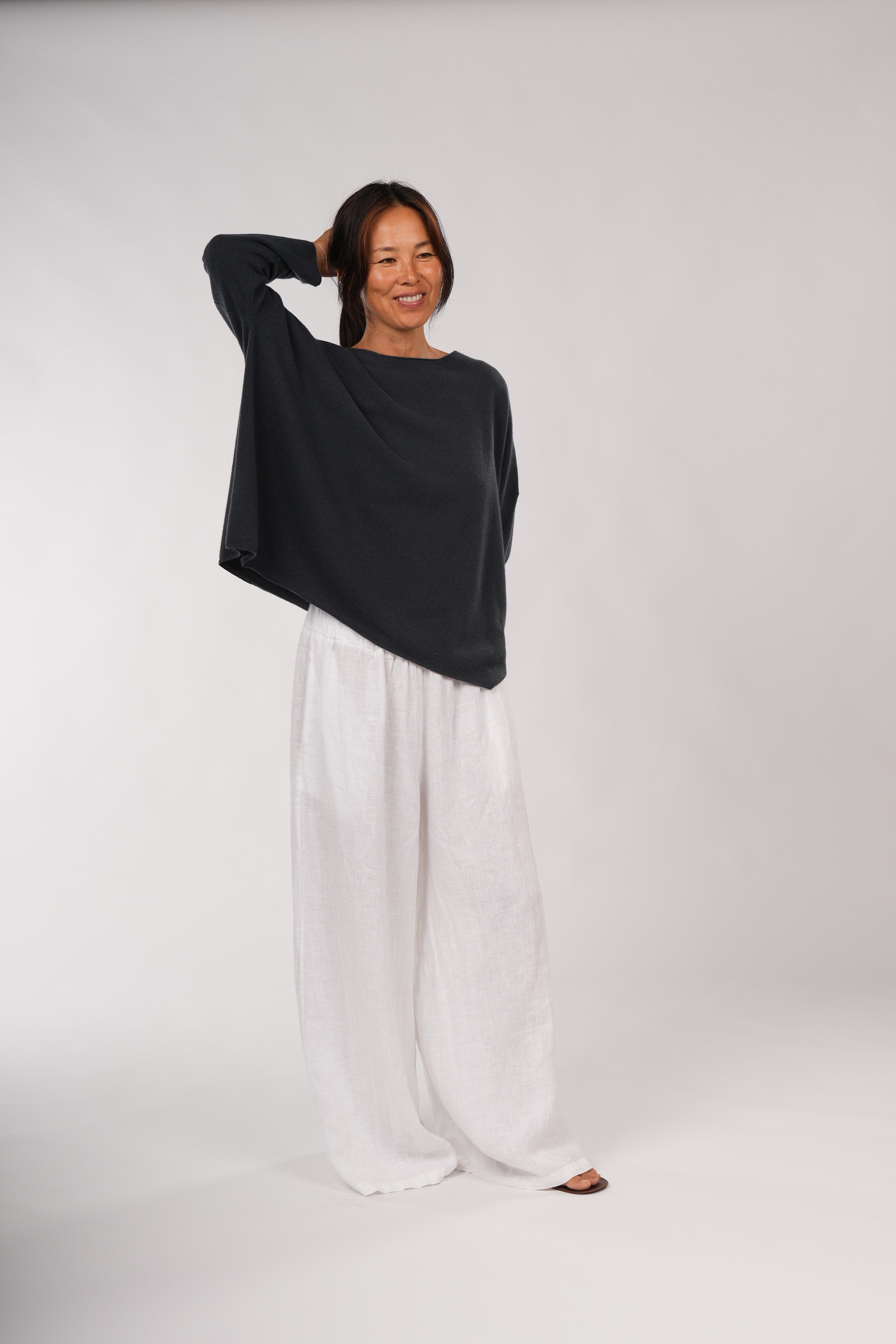 Montaigne Olivia 100% New Zealand Lambswool Jumper Indigo