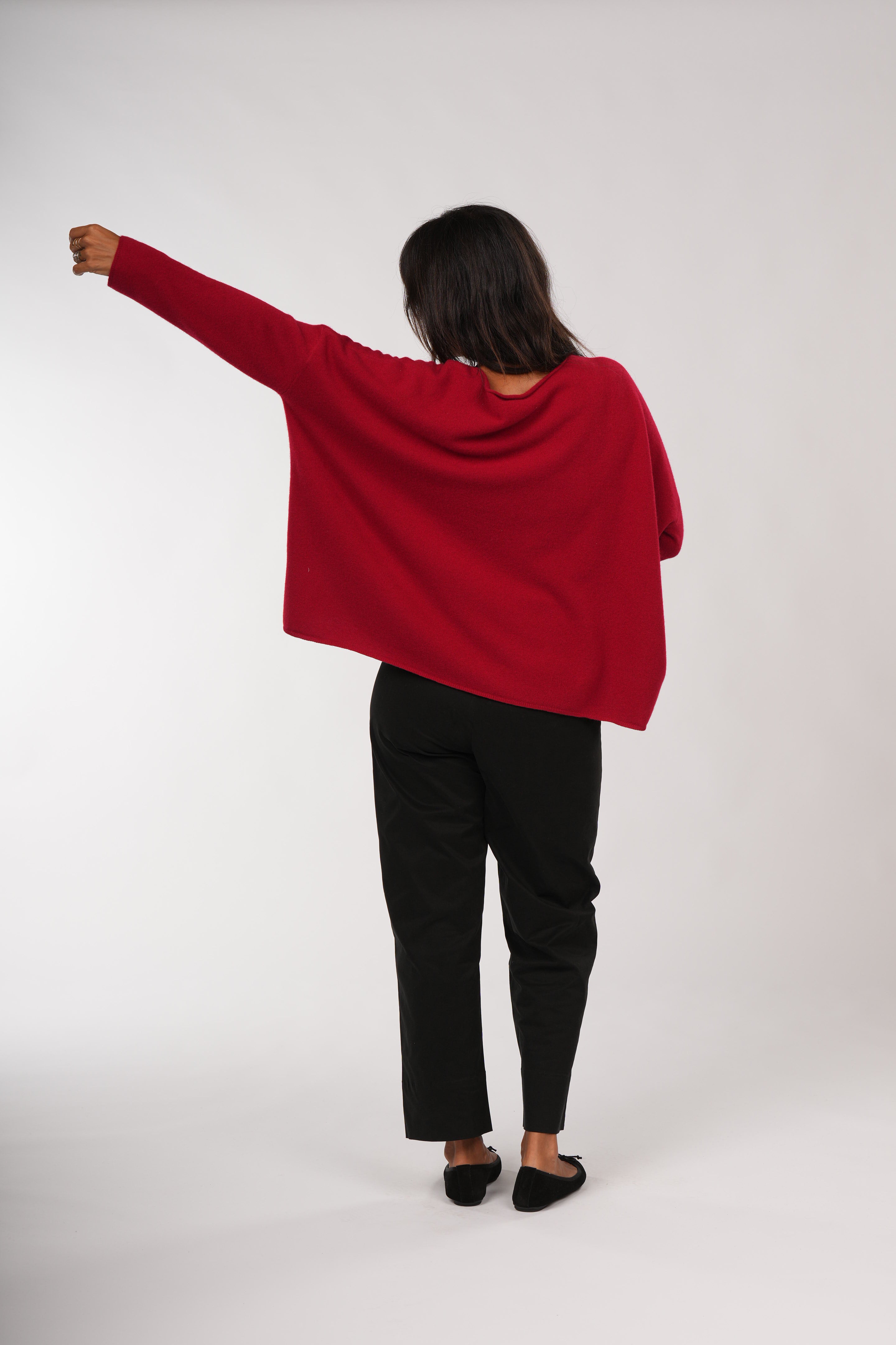Montaigne Olivia 100% New Zealand Lambswool Jumper Red3