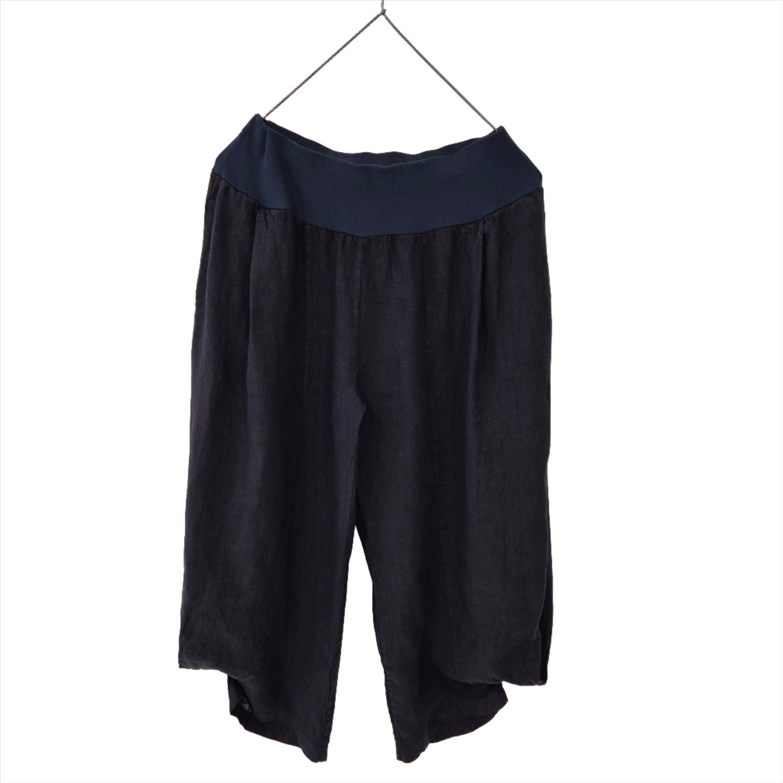 Montaigne Saint-Tropez Linen Capri Pants Navy
