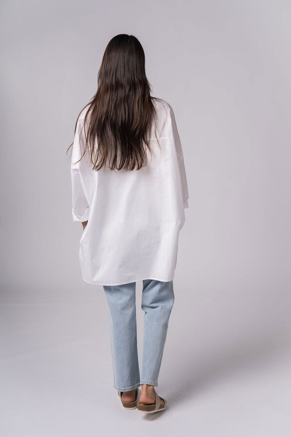 Montaigne Théa Crisp Cotton Poplin Shirt White4