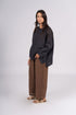 Montaigne Toulouse Linen Long Sleeve Top Navy