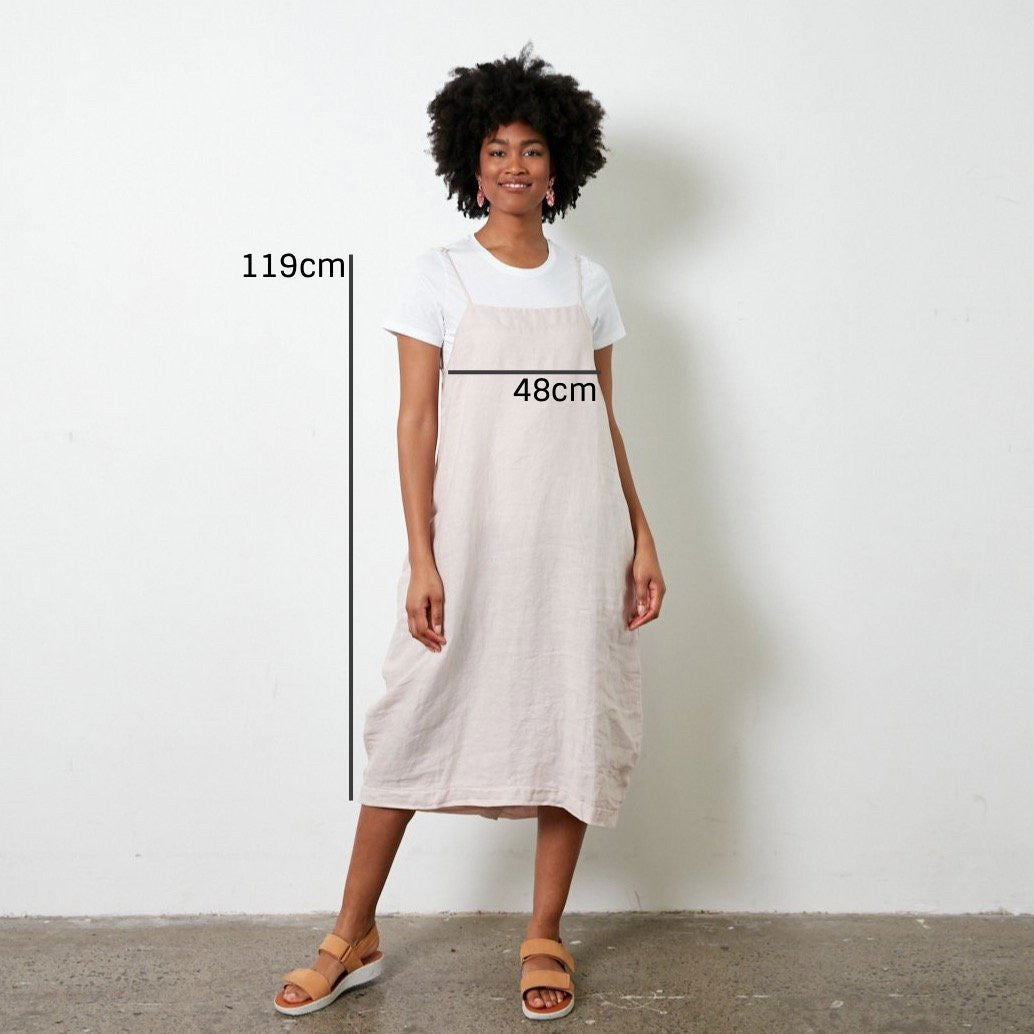 Montaigne Tulipe Linen Slip Dress rose3