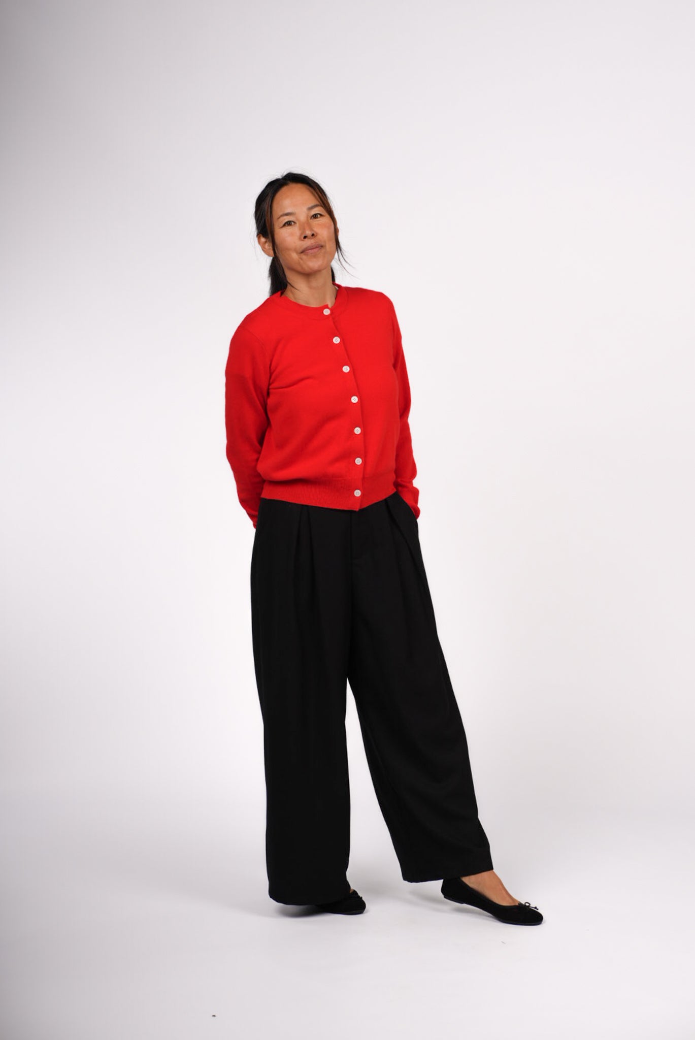 Montaigne Wool Tailored Trouser Pant Black